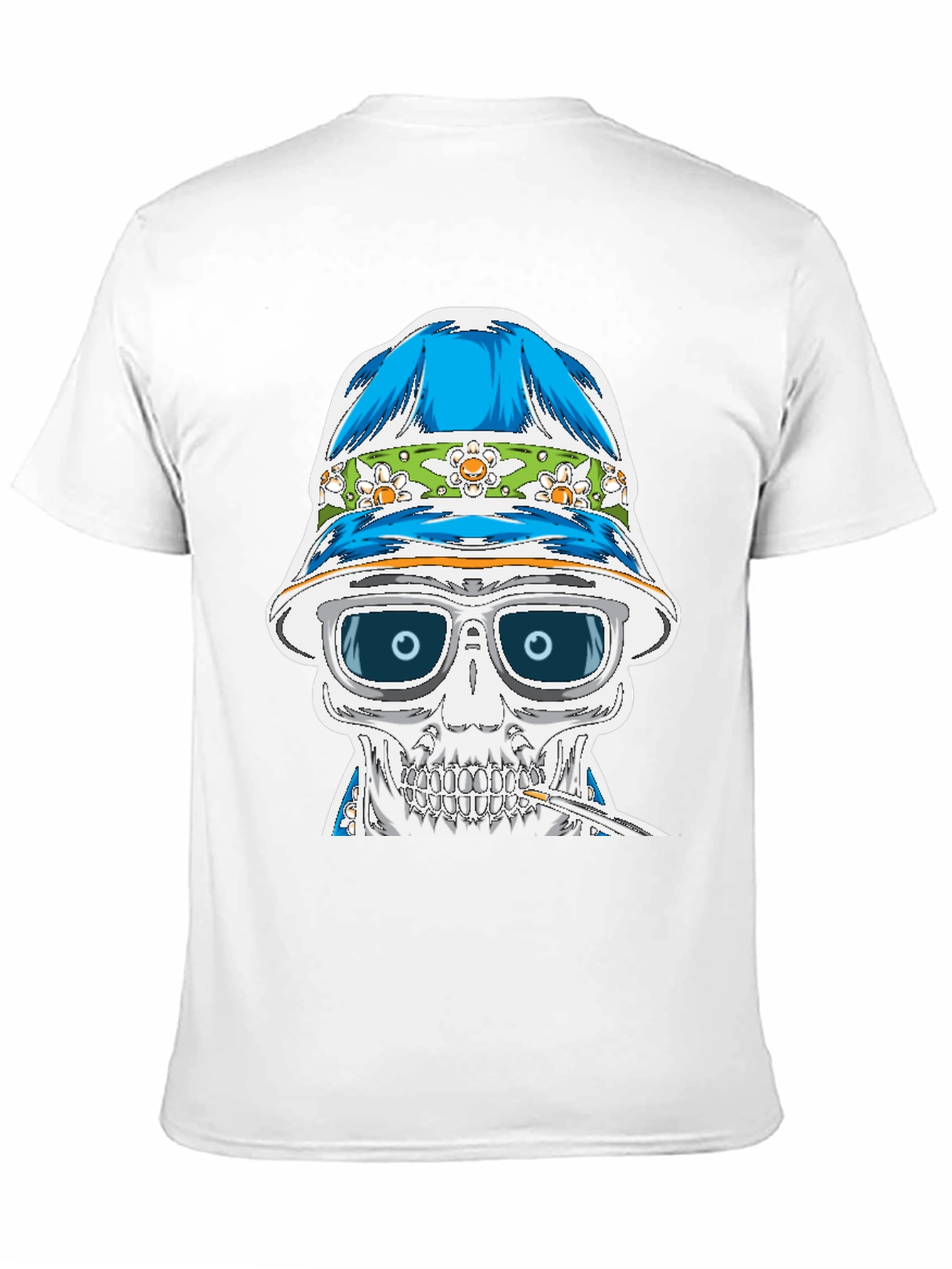 Skull in Bucket Hat Graphic Tee
