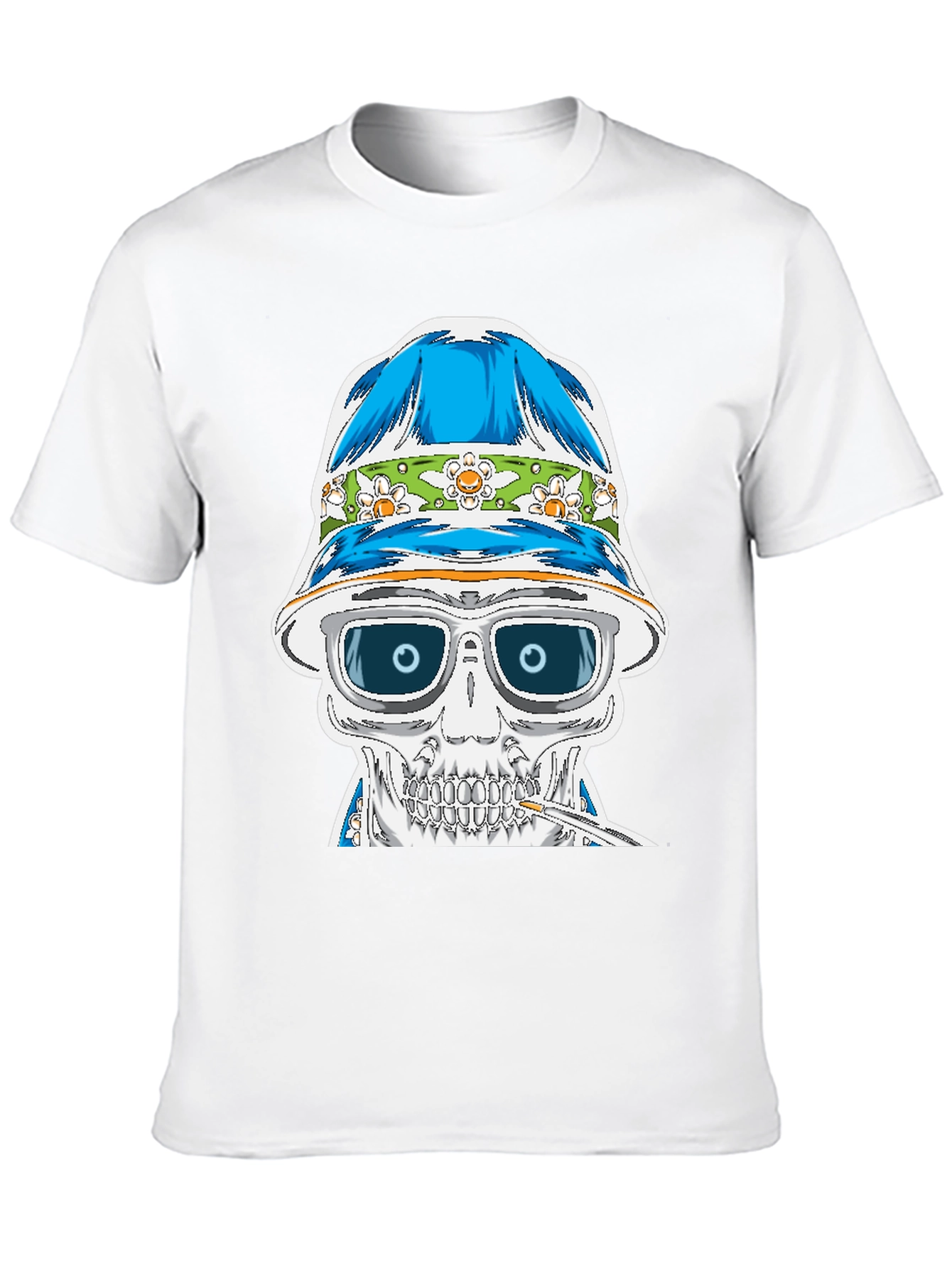 Skull in Bucket Hat Graphic Tee