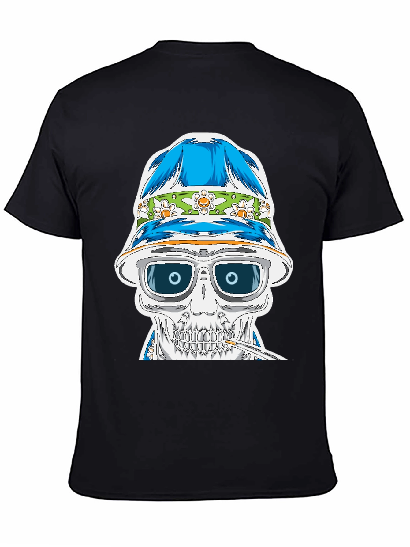 Skull in Bucket Hat Graphic Tee