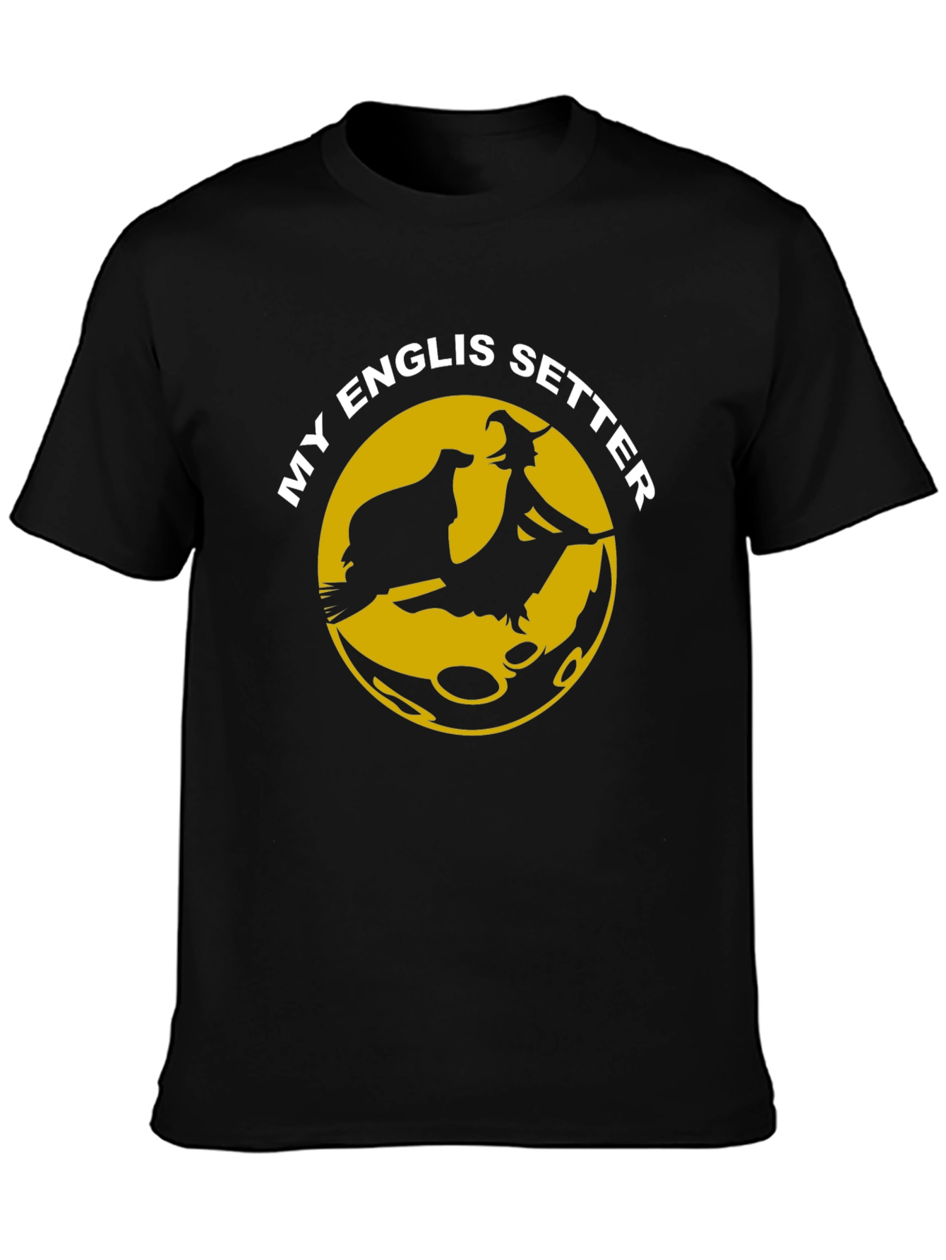 English Setter Witch Moon T-Shirt Halloween Dog Lover Gift
