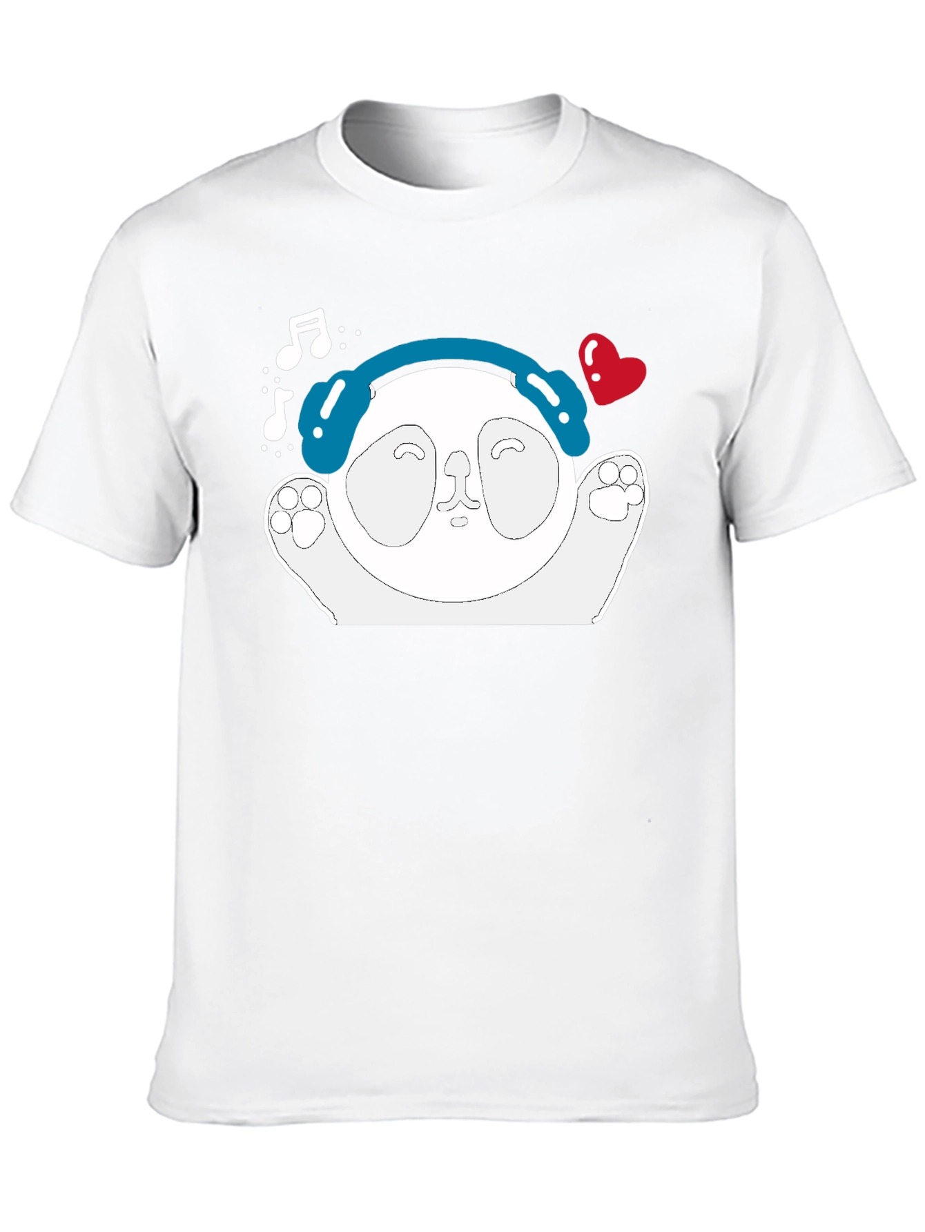 Panda Headphone Graphic T-Shirt - Music Lover Tee