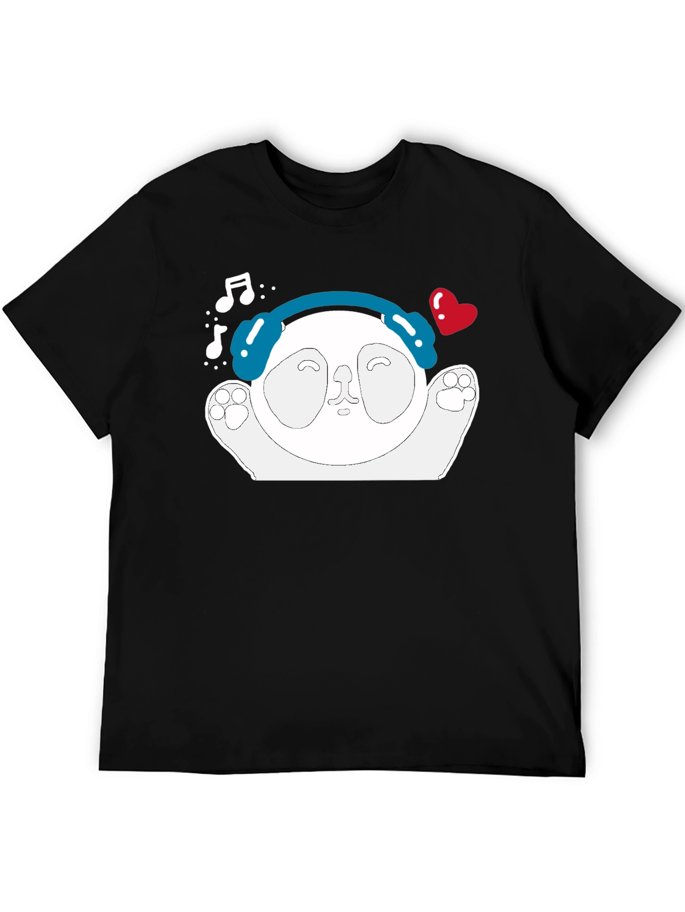 Panda Headphone Graphic T-Shirt - Music Lover Tee