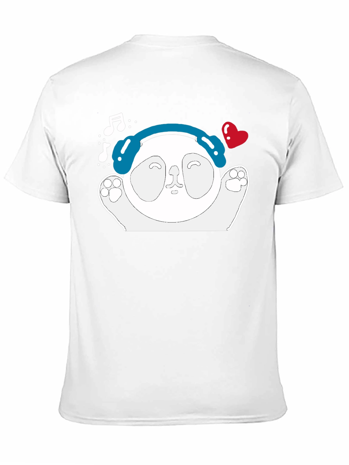 Panda Headphone Graphic T-Shirt - Music Lover Tee