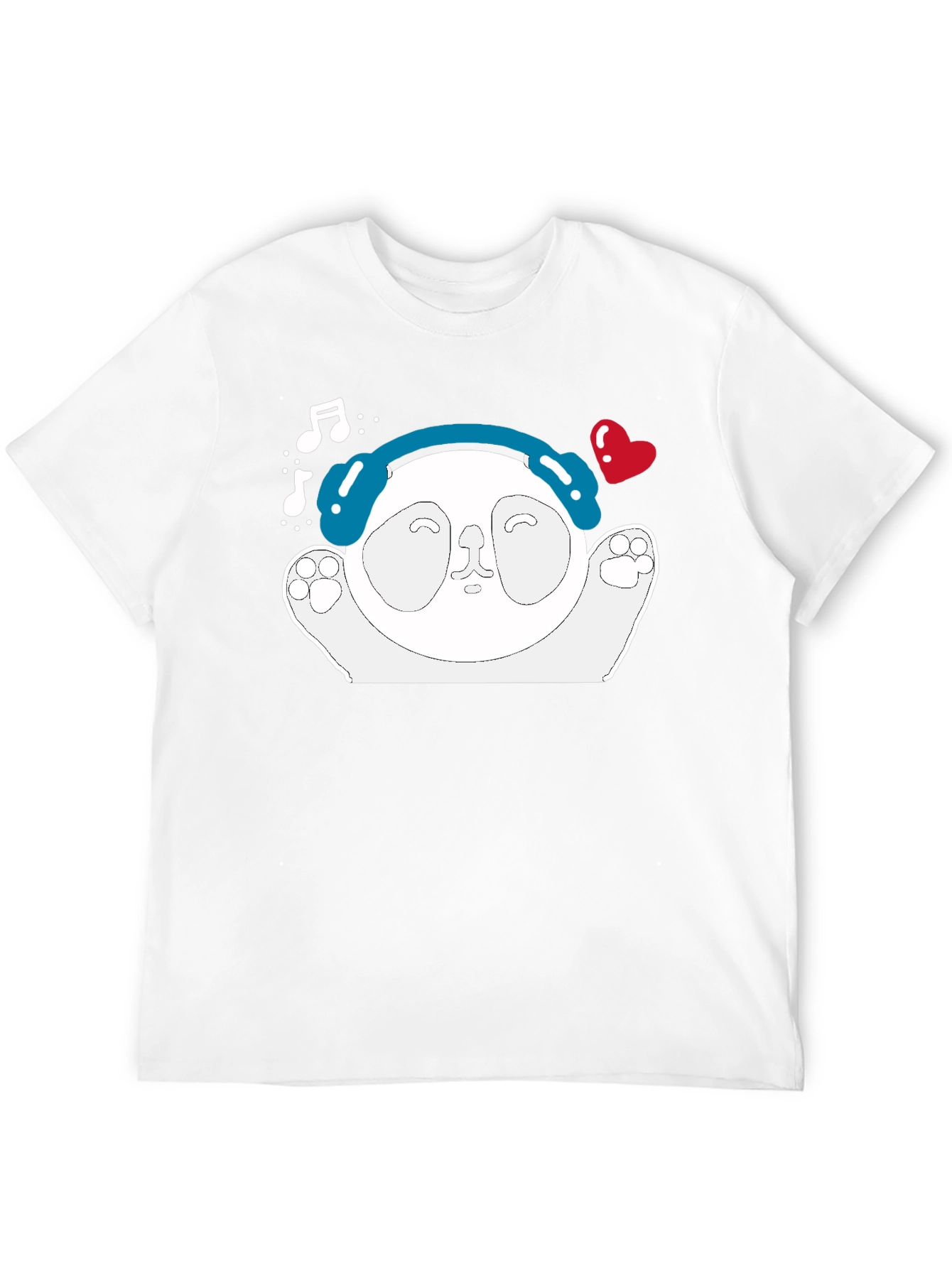 Panda Headphone Graphic T-Shirt - Music Lover Tee
