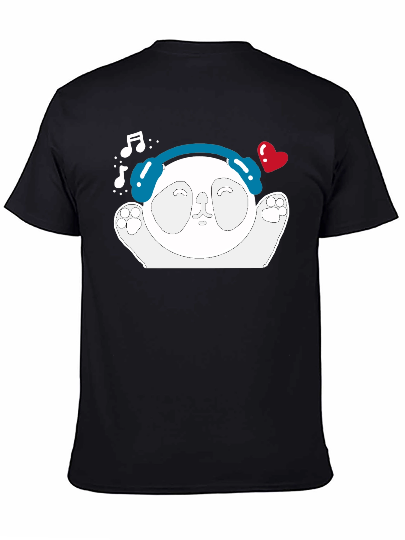 Panda Headphone Graphic T-Shirt - Music Lover Tee