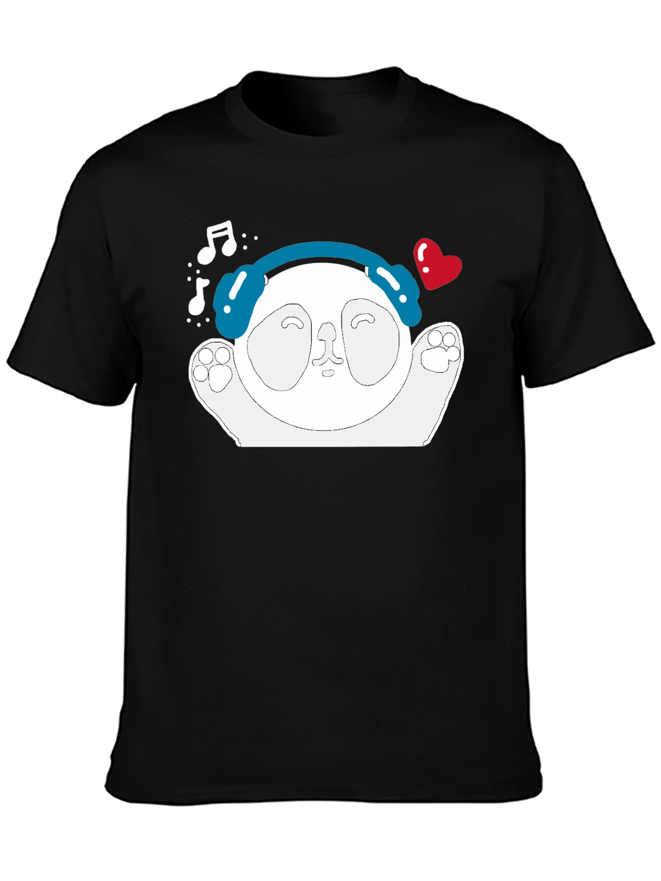 Panda Headphone Graphic T-Shirt - Music Lover Tee