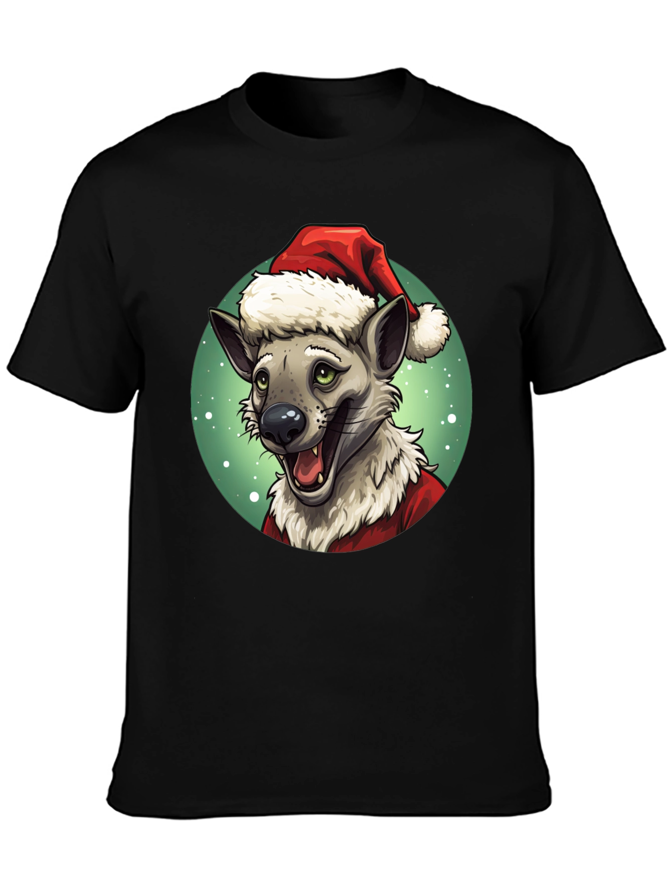 Hyena Santa Claus Christmas T-Shirt