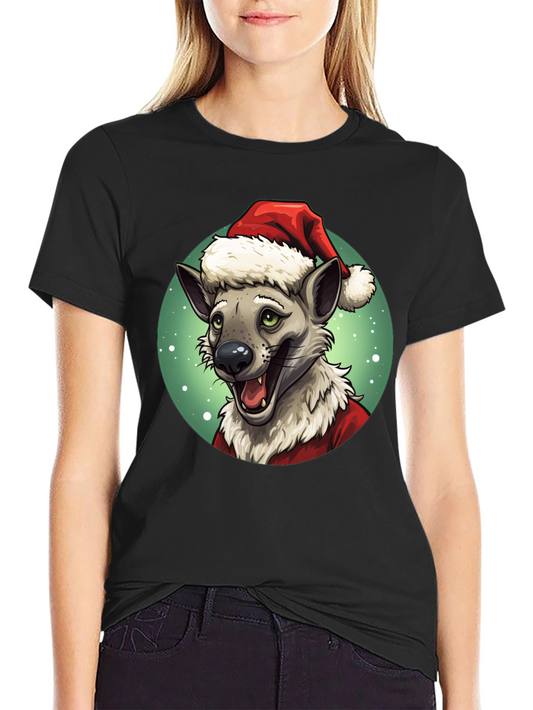 Hyena Santa Claus Christmas T-Shirt