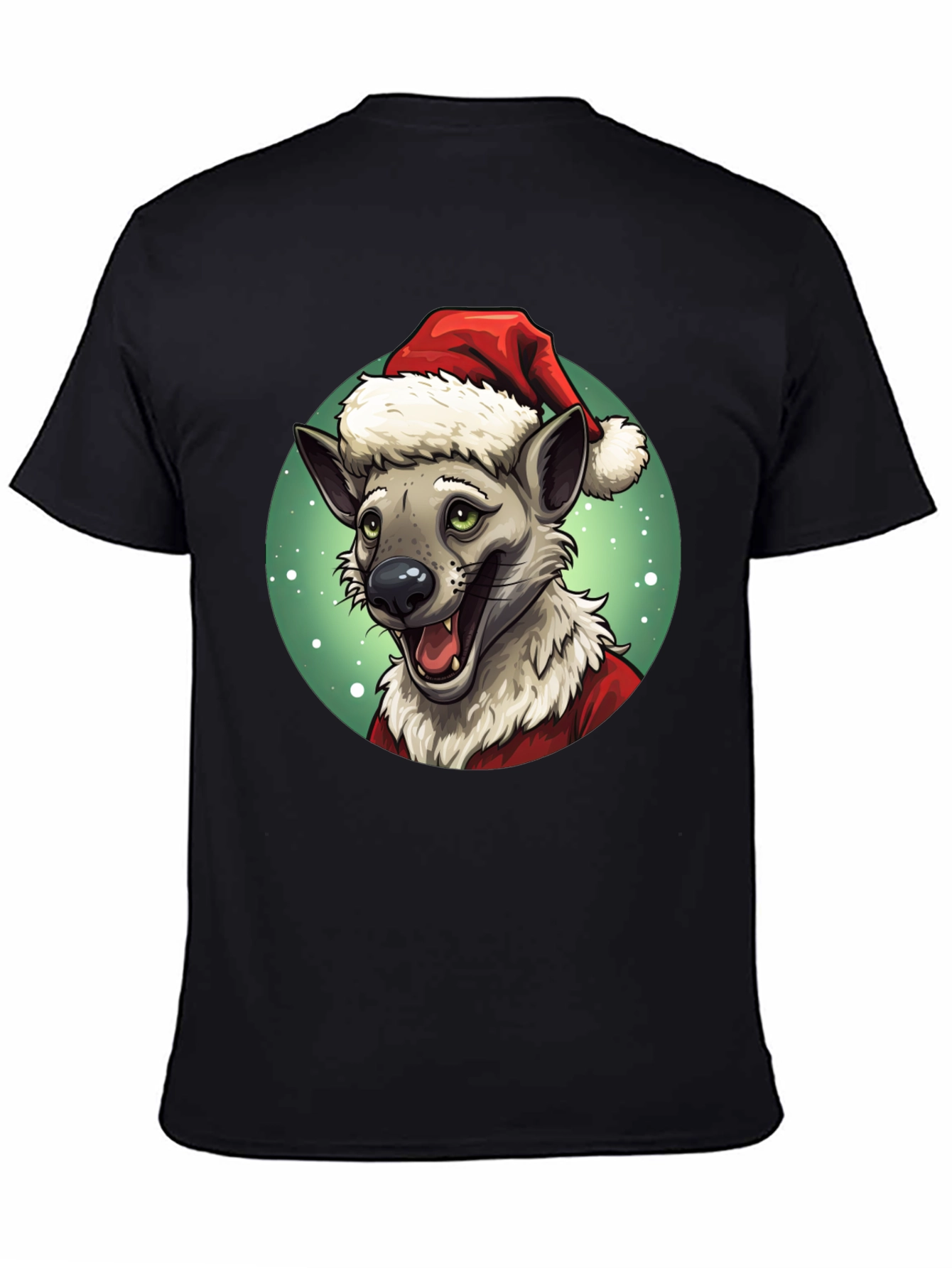 Hyena Santa Claus Christmas T-Shirt