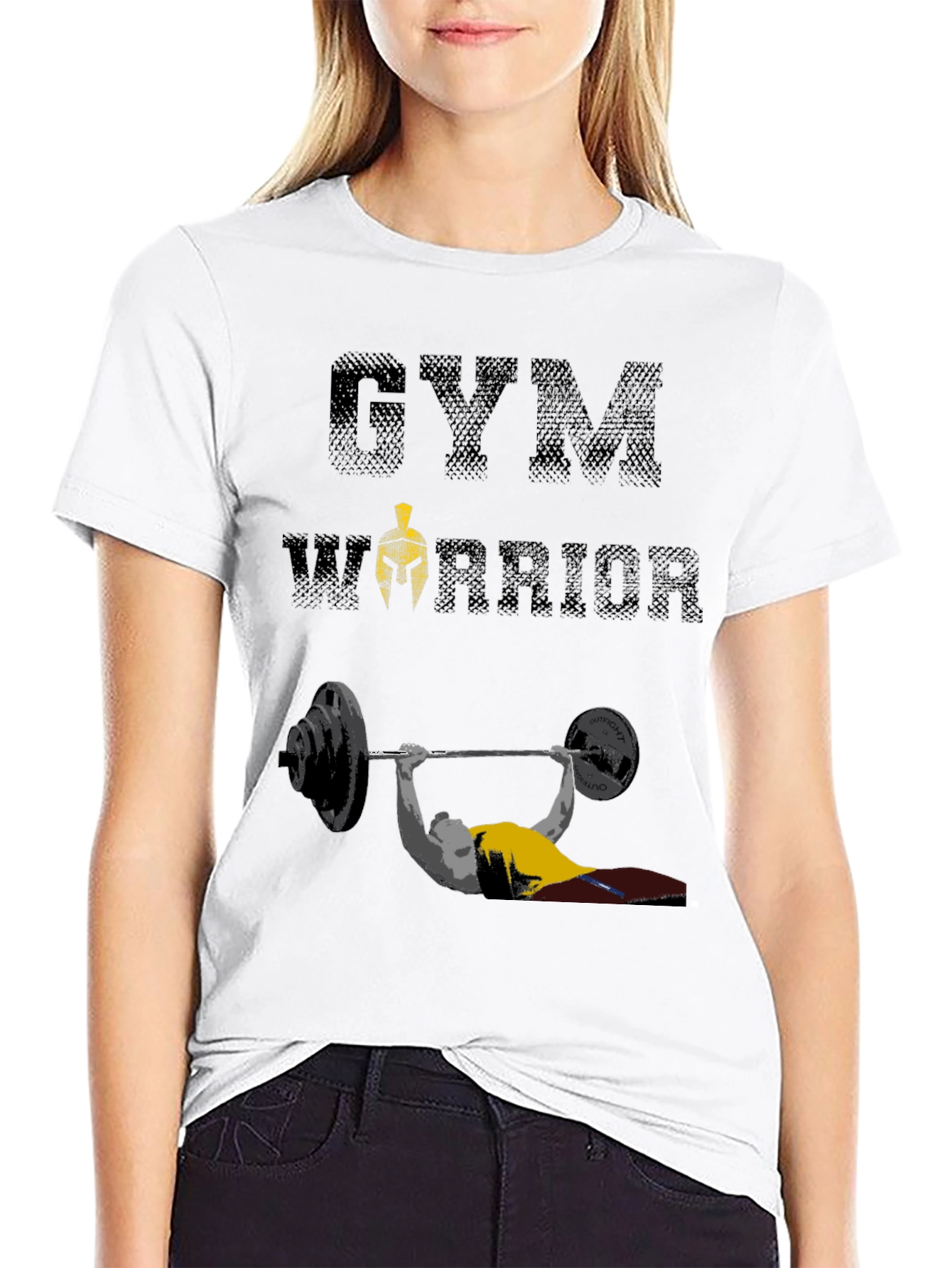 Gym Warrior T-Shirt: Weightlifting Spartan Design