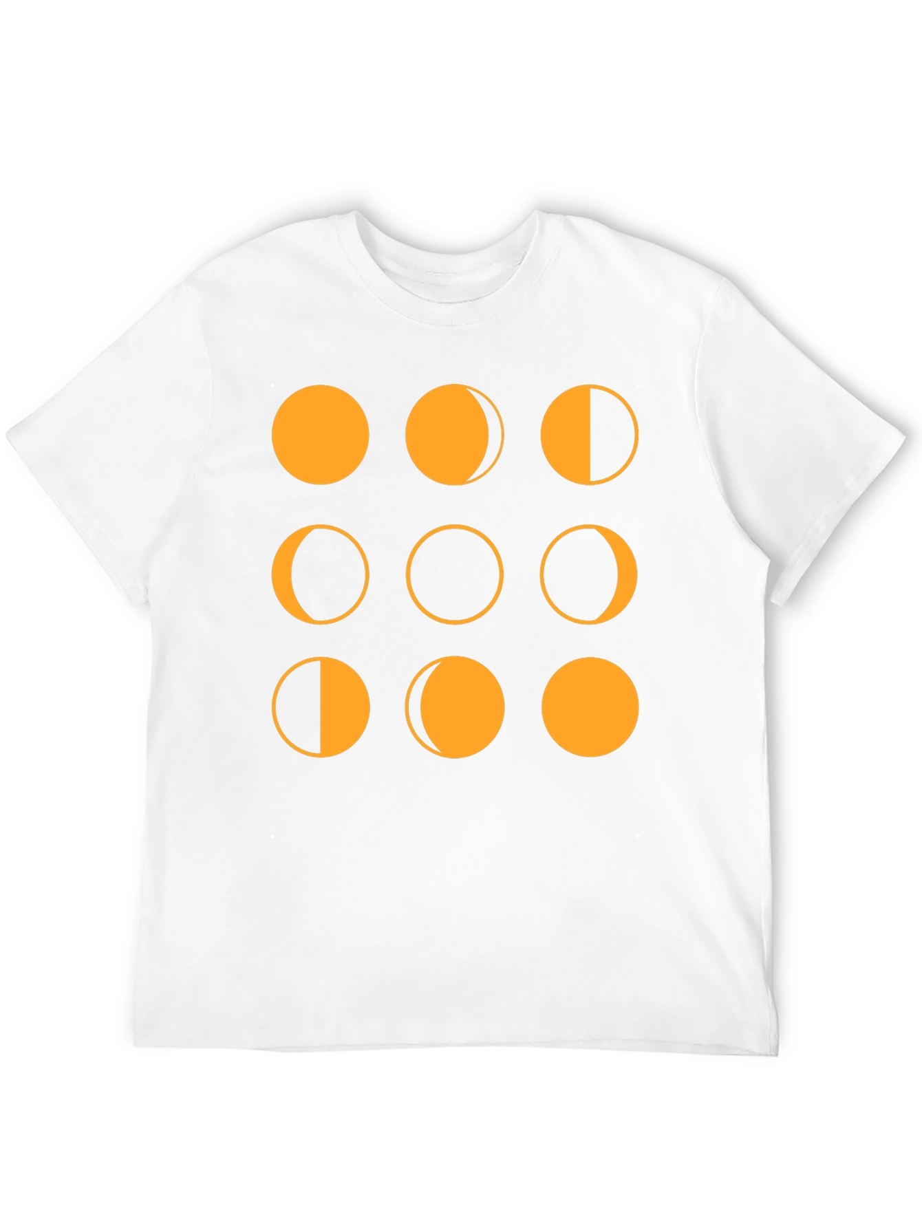 Moon Phases Graphic Tee - Black Cotton T-Shirt