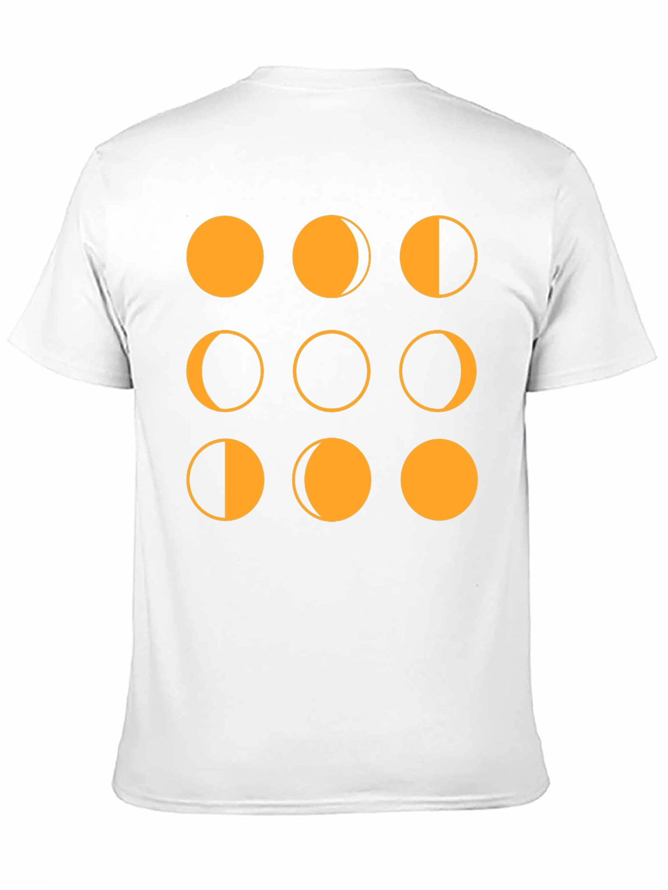 Moon Phases Graphic Tee - Black Cotton T-Shirt