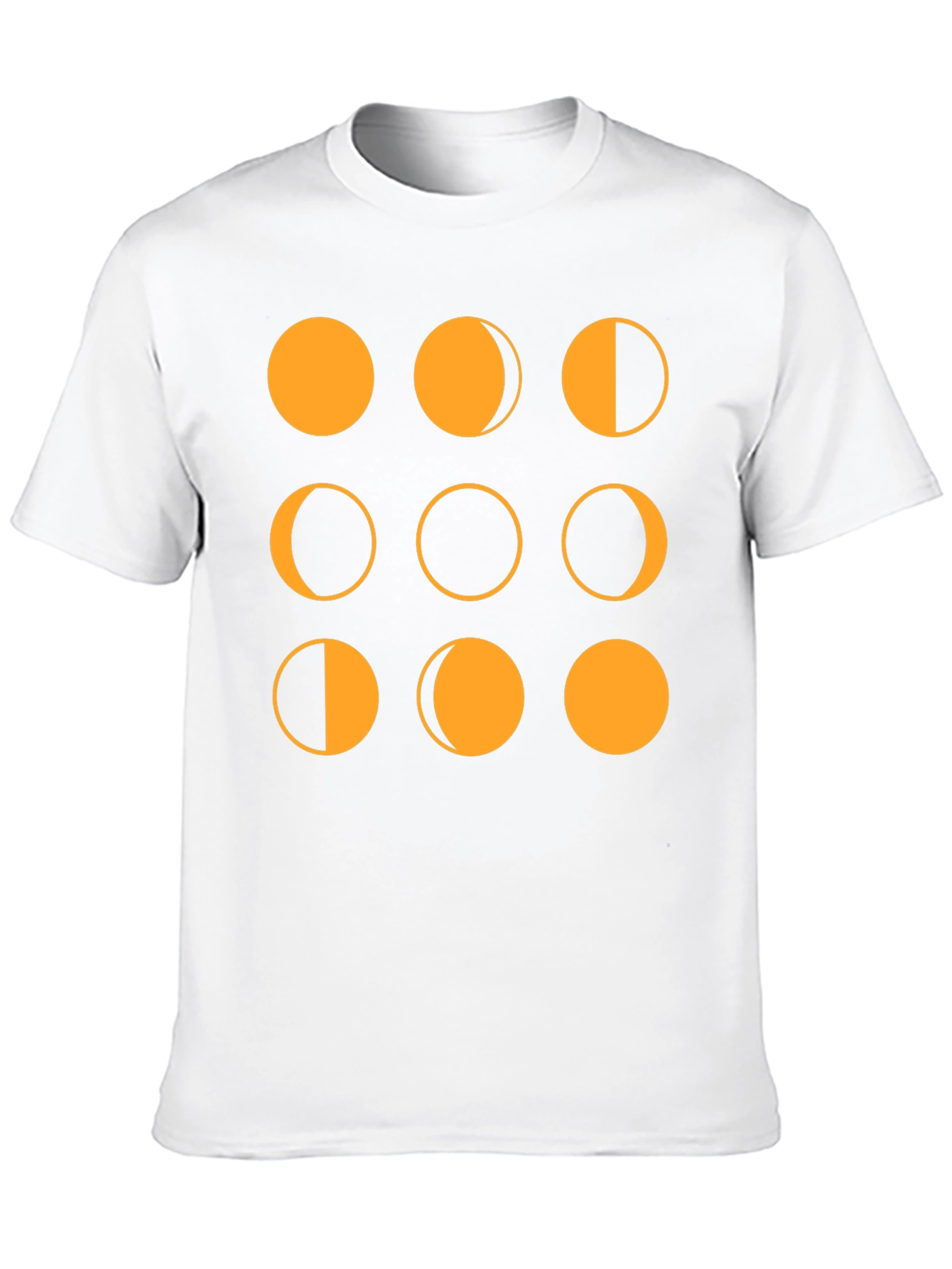 Moon Phases Graphic Tee - Black Cotton T-Shirt