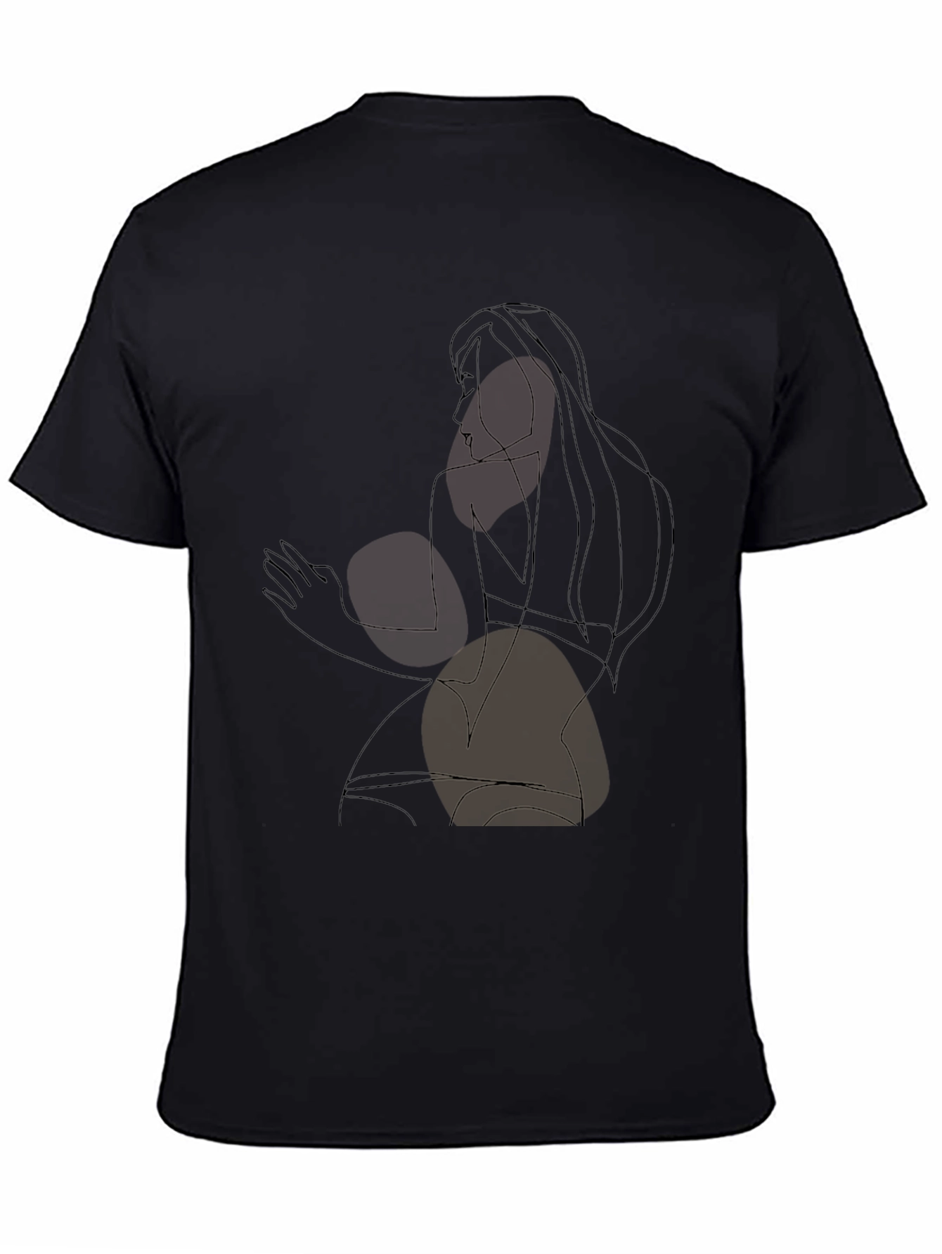 Abstract Line Art Graphic T-Shirt - Modern Style