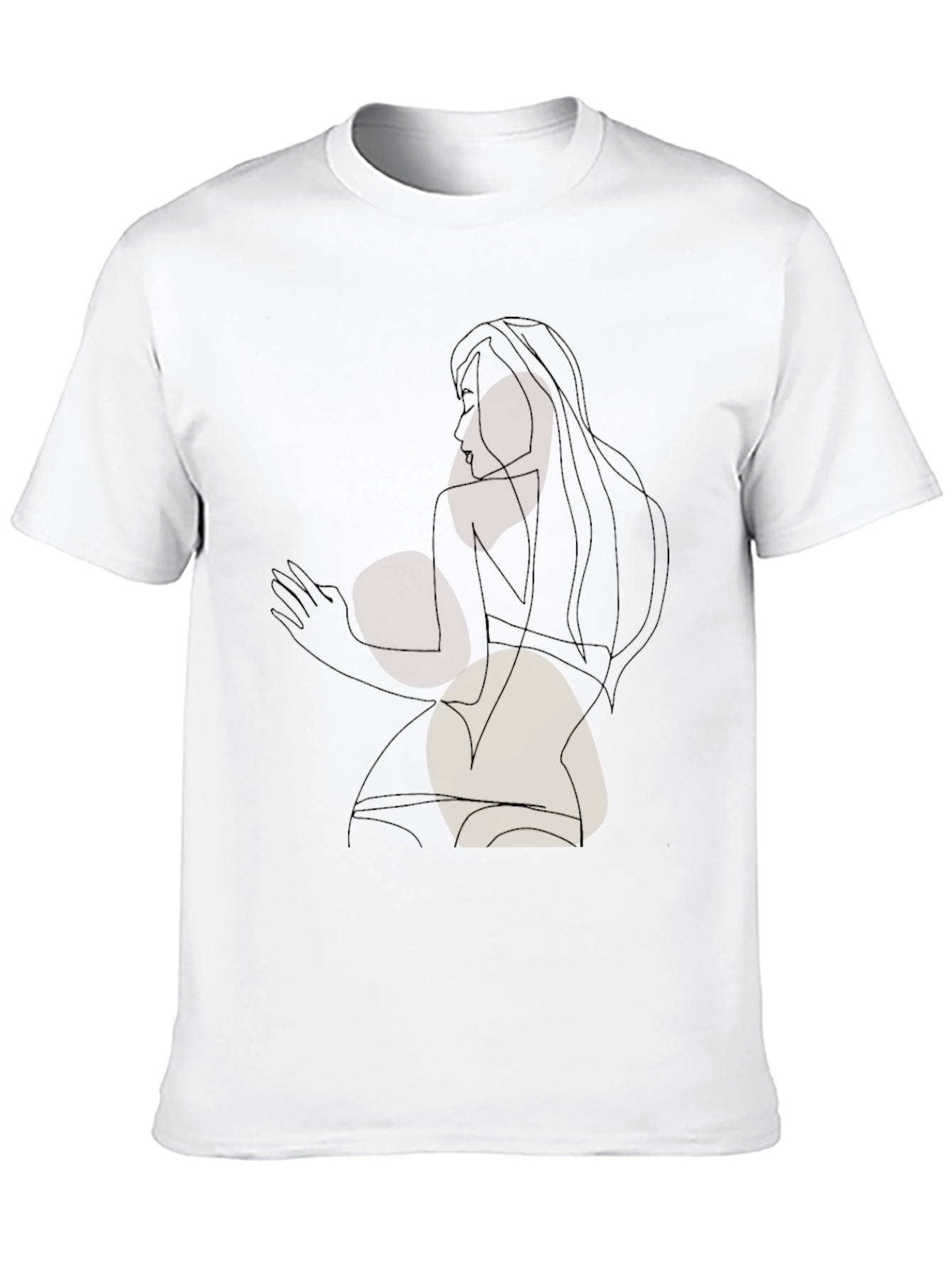 Abstract Line Art Graphic T-Shirt - Modern Style