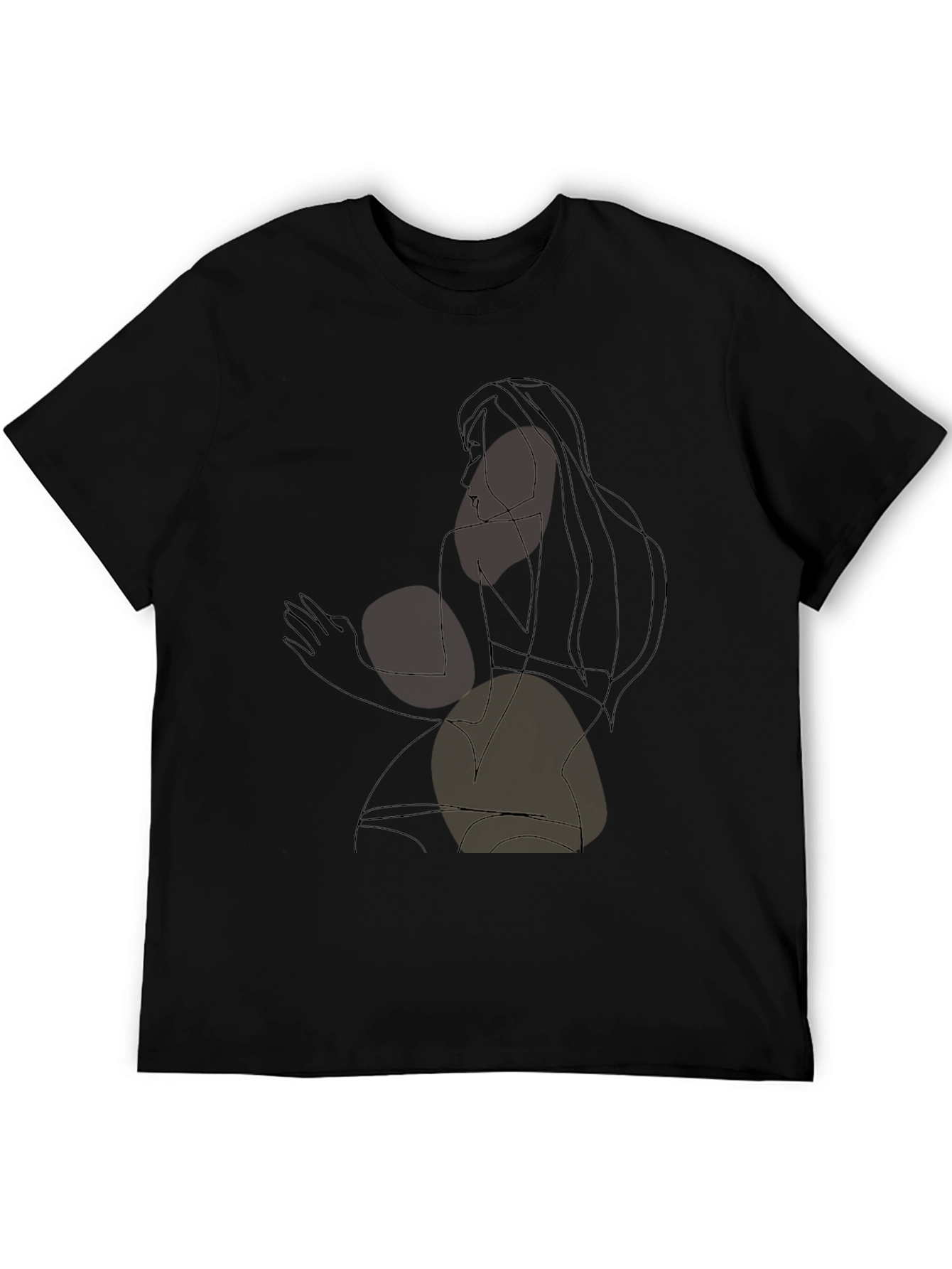 Abstract Line Art Graphic T-Shirt - Modern Style