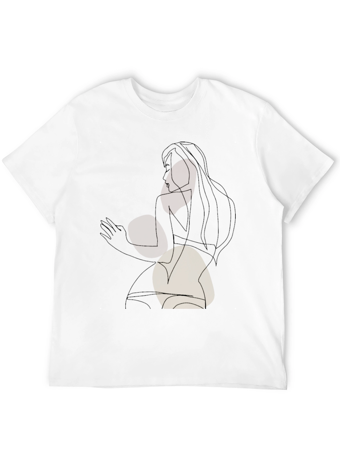Abstract Line Art Graphic T-Shirt - Modern Style