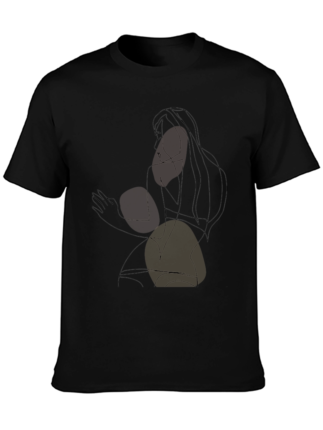 Abstract Line Art Graphic T-Shirt - Modern Style