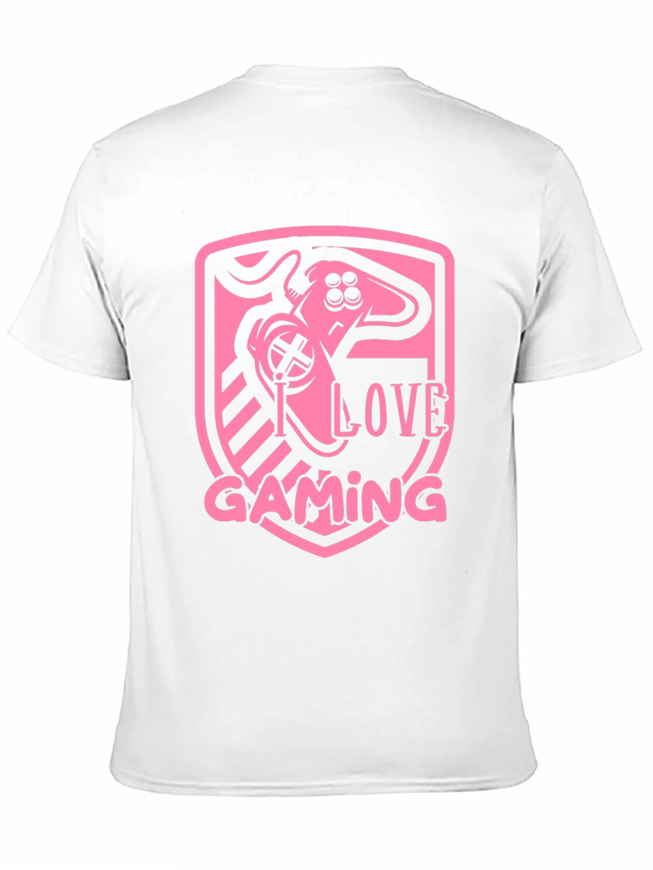 I Love Gaming Pink Graphic Black T-Shirt