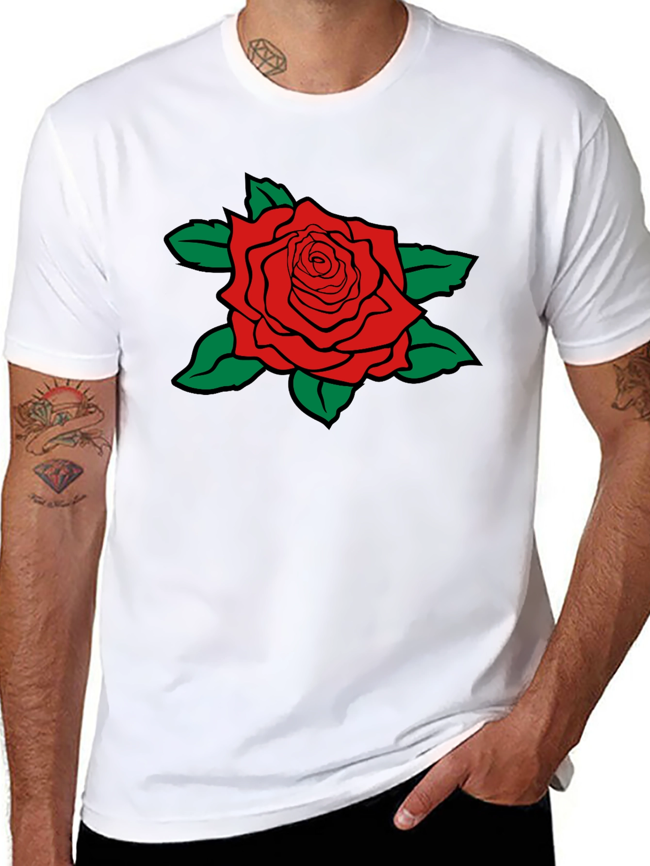 Red Rose Graphic Print T-Shirt