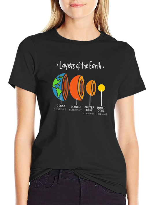 Layers of the Earth Graphic T-Shirt - Science Tee