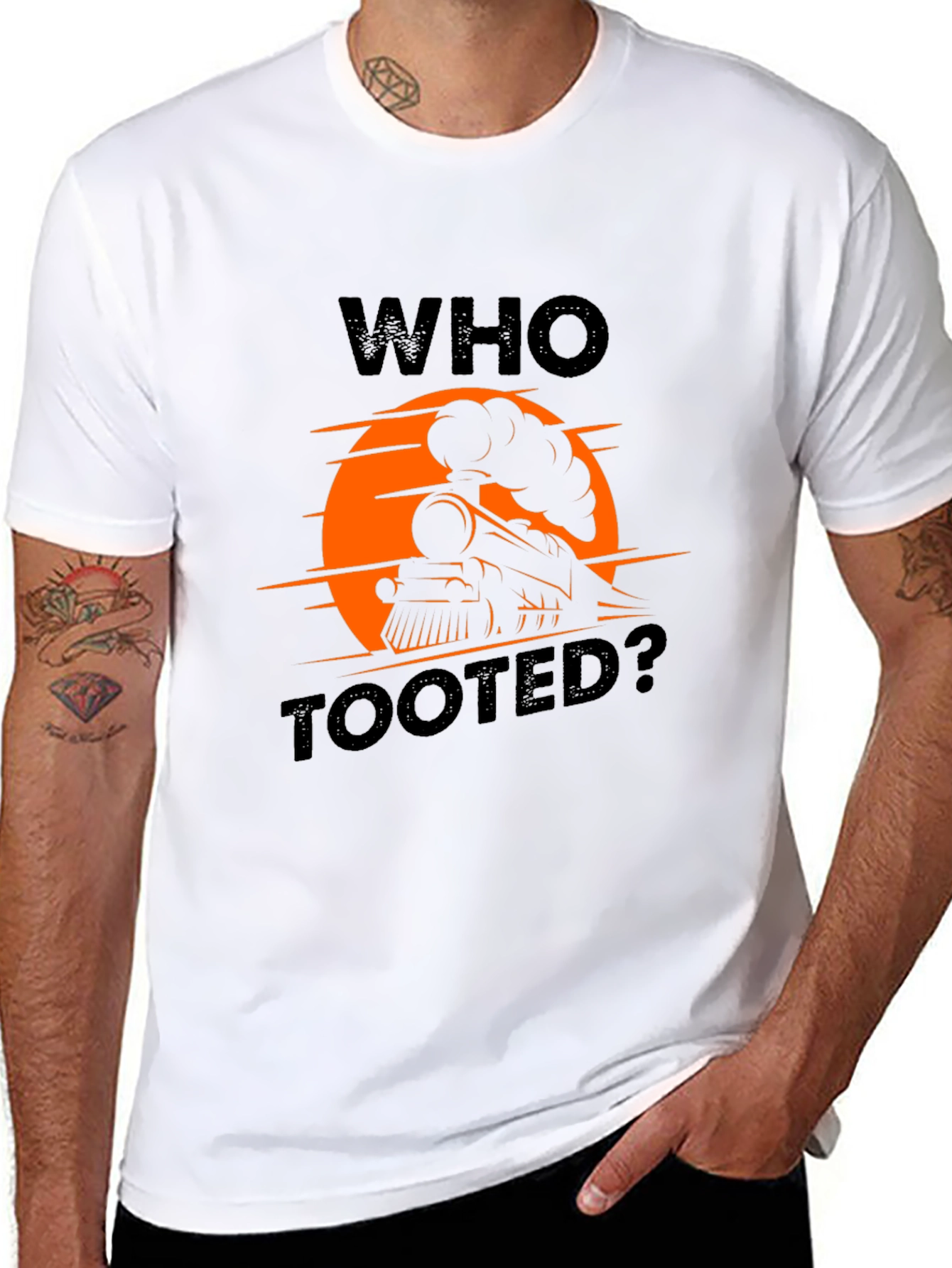 Who Tooted? Train Graphic T-Shirt