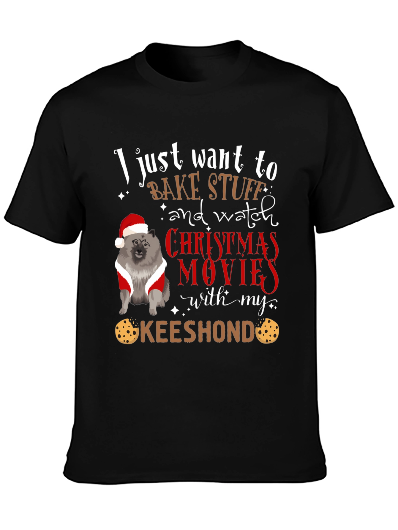Keeshond Christmas Movie T-Shirt