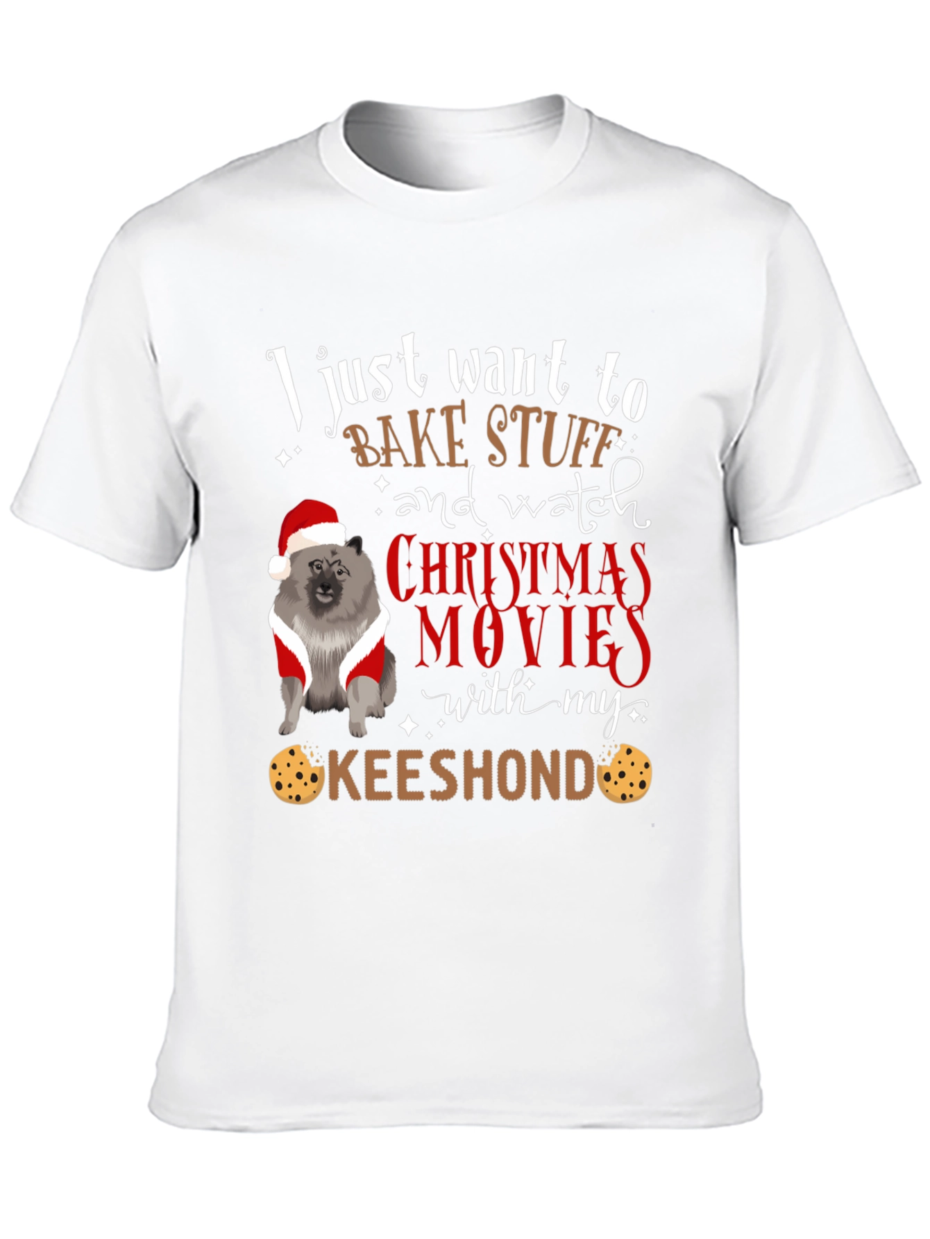 Keeshond Christmas Movie T-Shirt