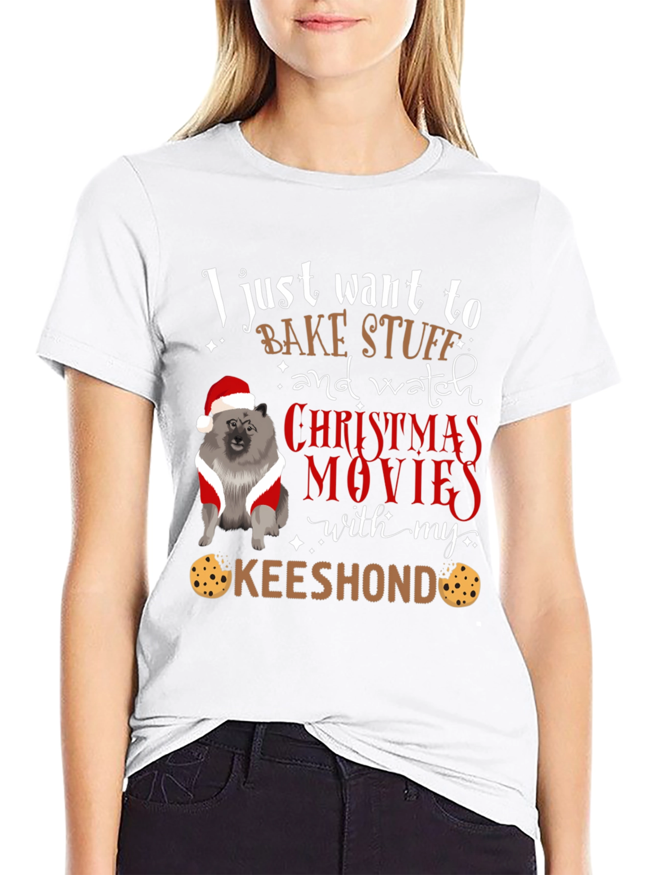 Keeshond Christmas Movie T-Shirt