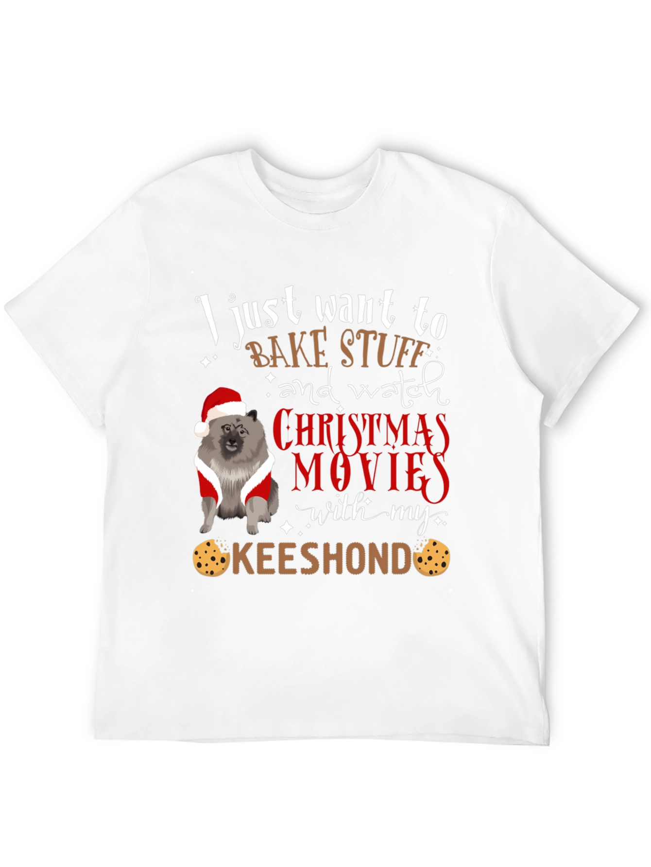 Keeshond Christmas Movie T-Shirt