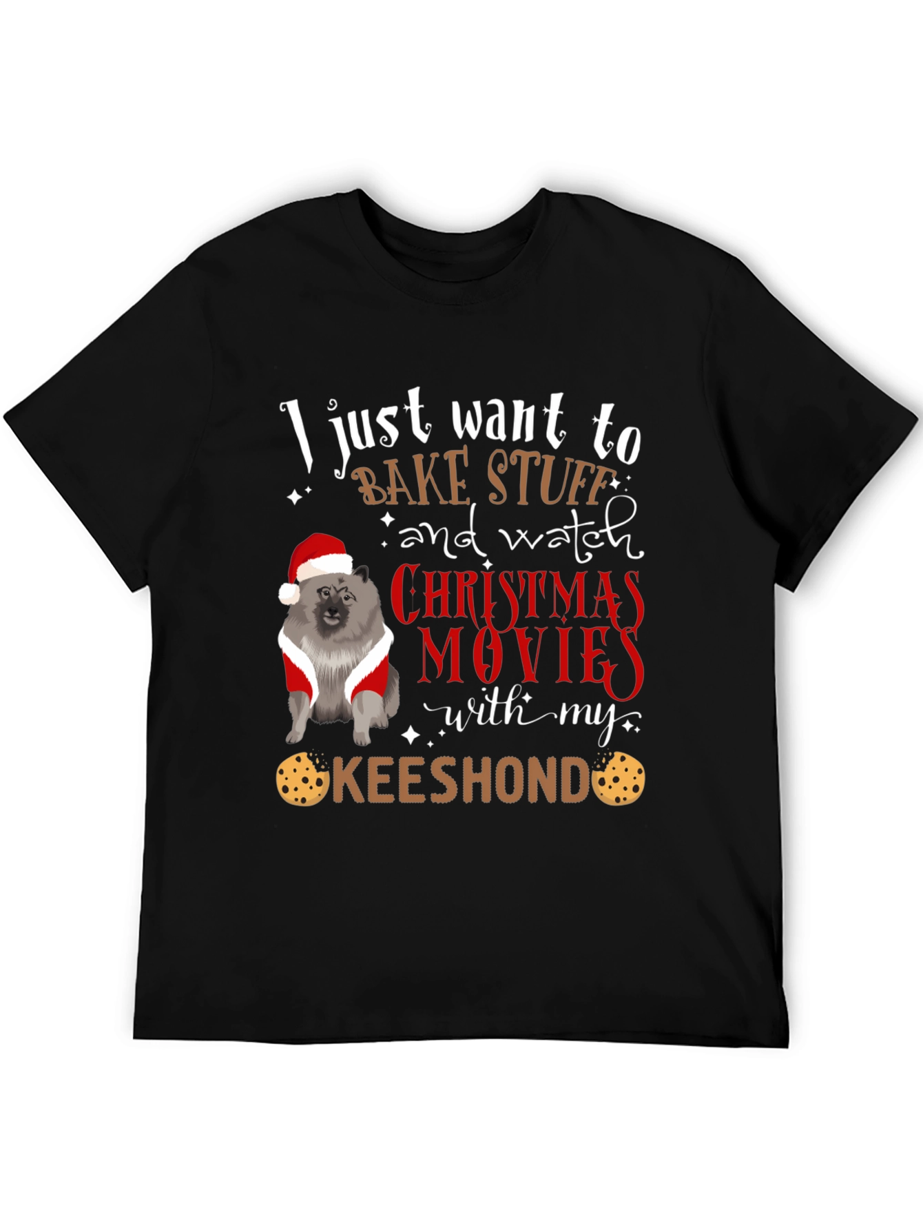 Keeshond Christmas Movie T-Shirt