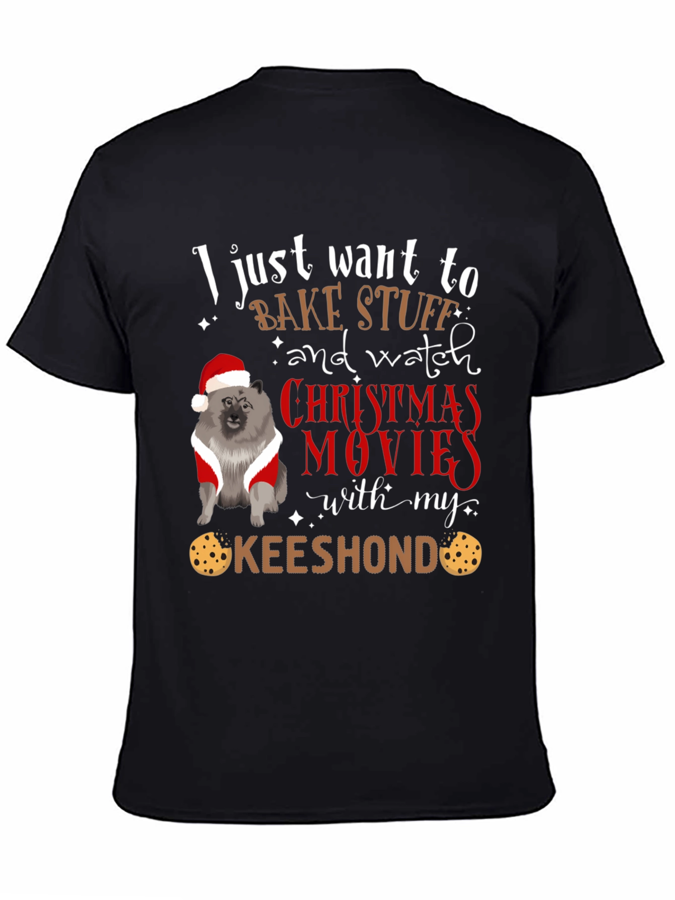 Keeshond Christmas Movie T-Shirt