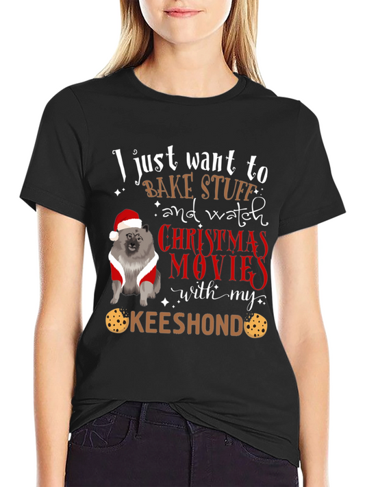 Keeshond Christmas Movie T-Shirt