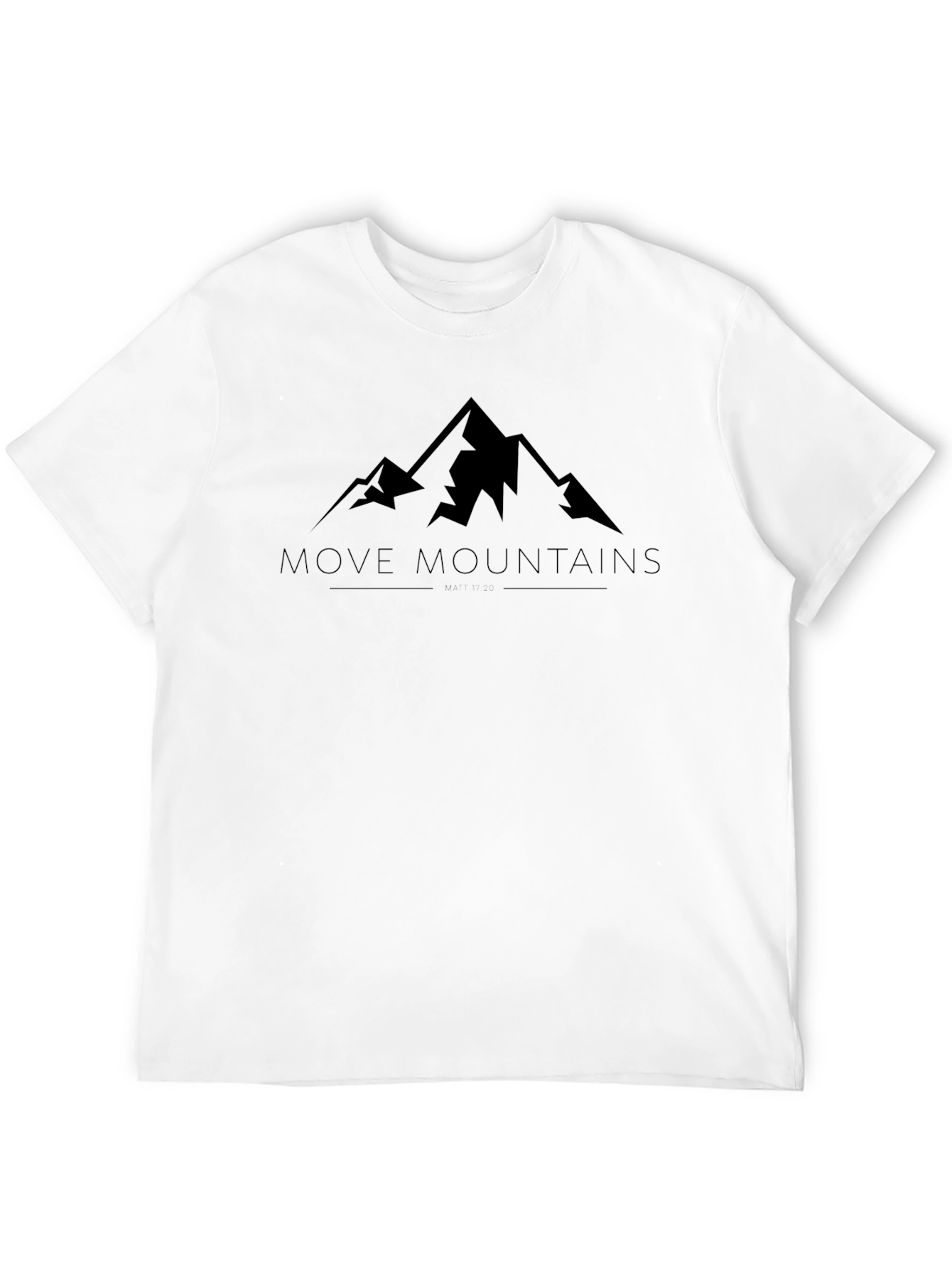 Move Mountains Graphic Tee - Black Cotton Comfort