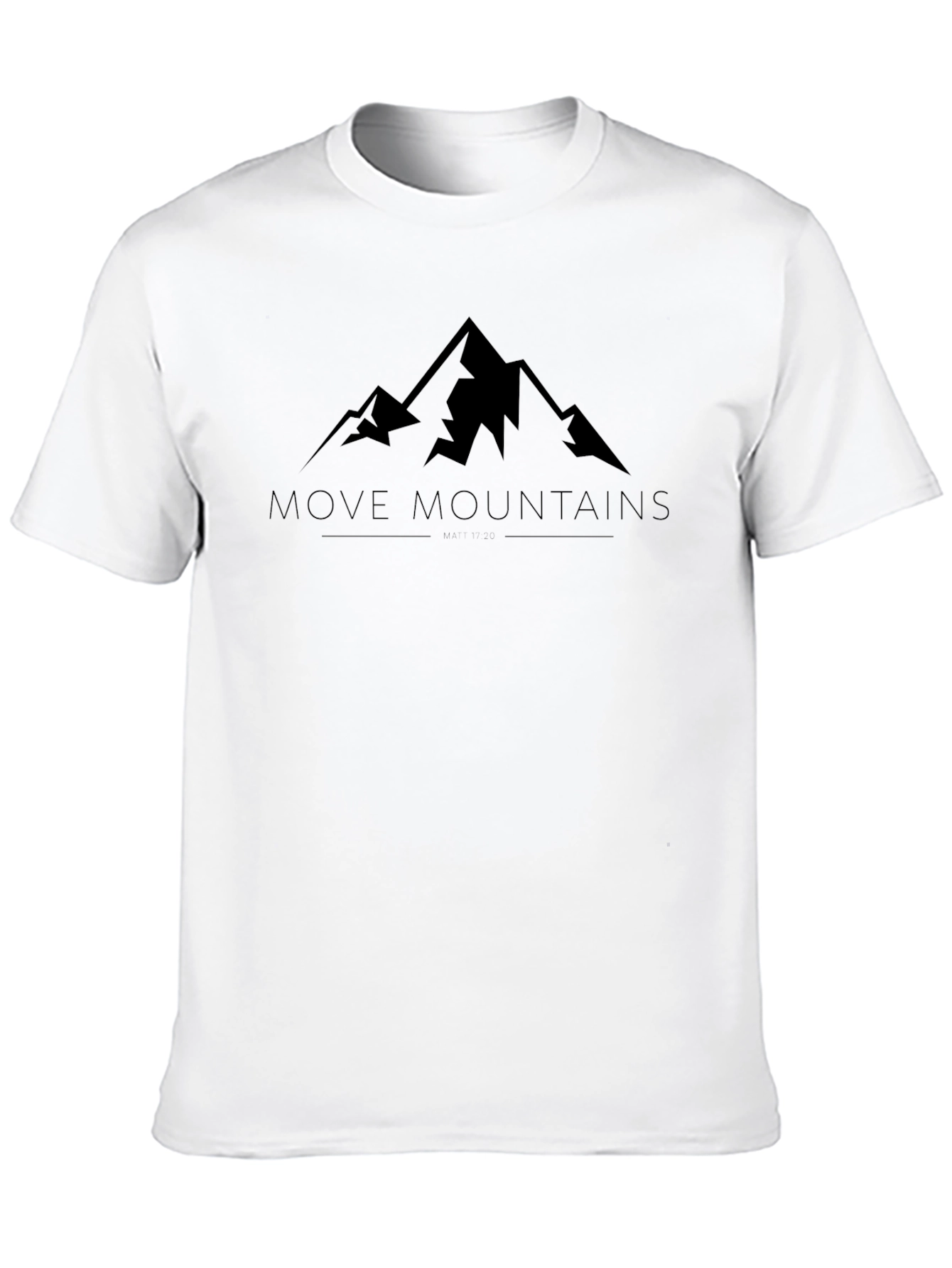 Move Mountains Graphic Tee - Black Cotton Comfort