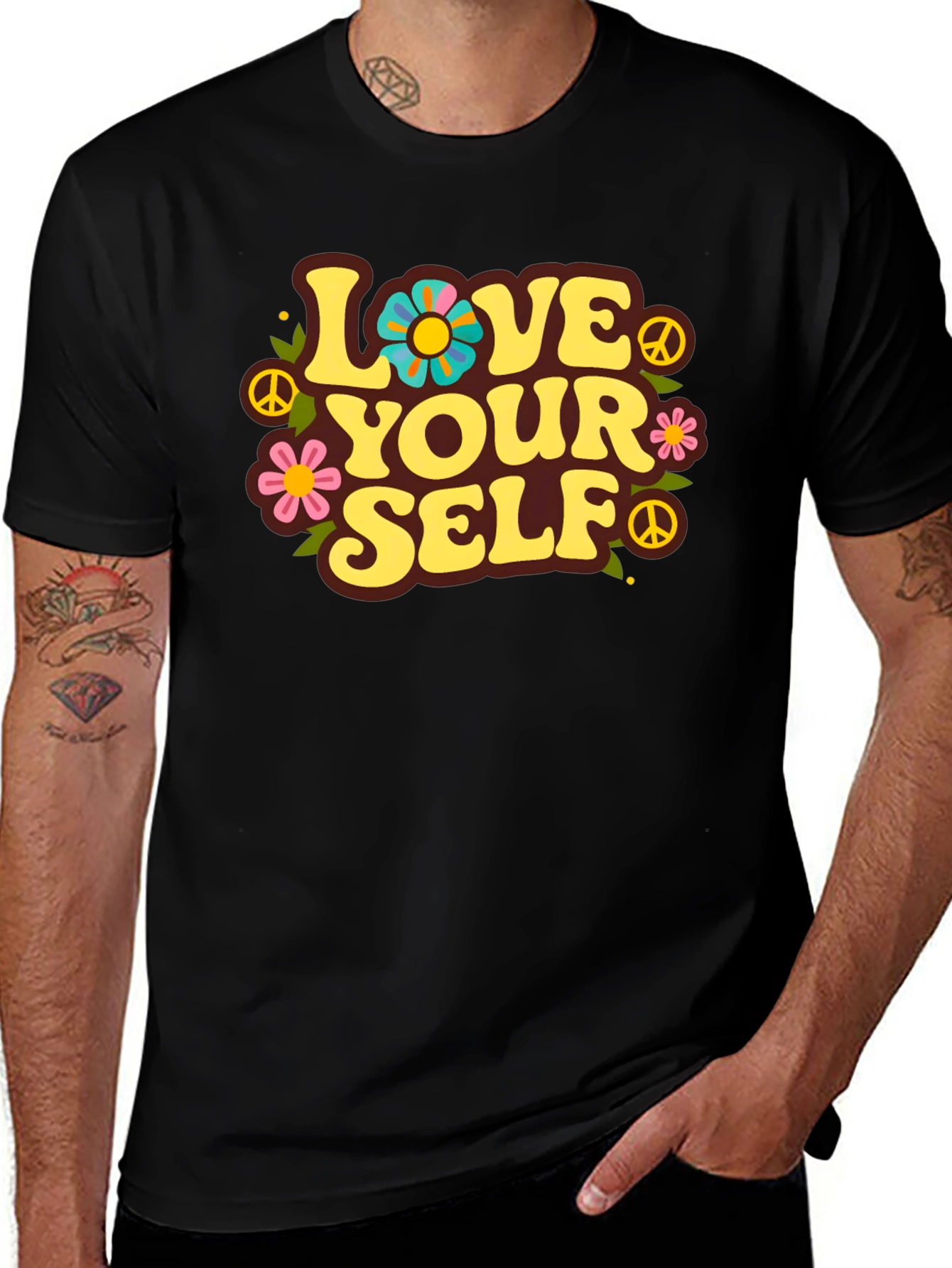 Love Yourself Retro Graphic T-Shirt
