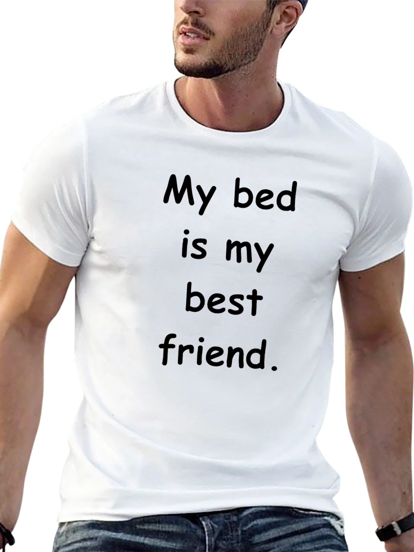My Bed Is My Best Friend Black T-Shirt