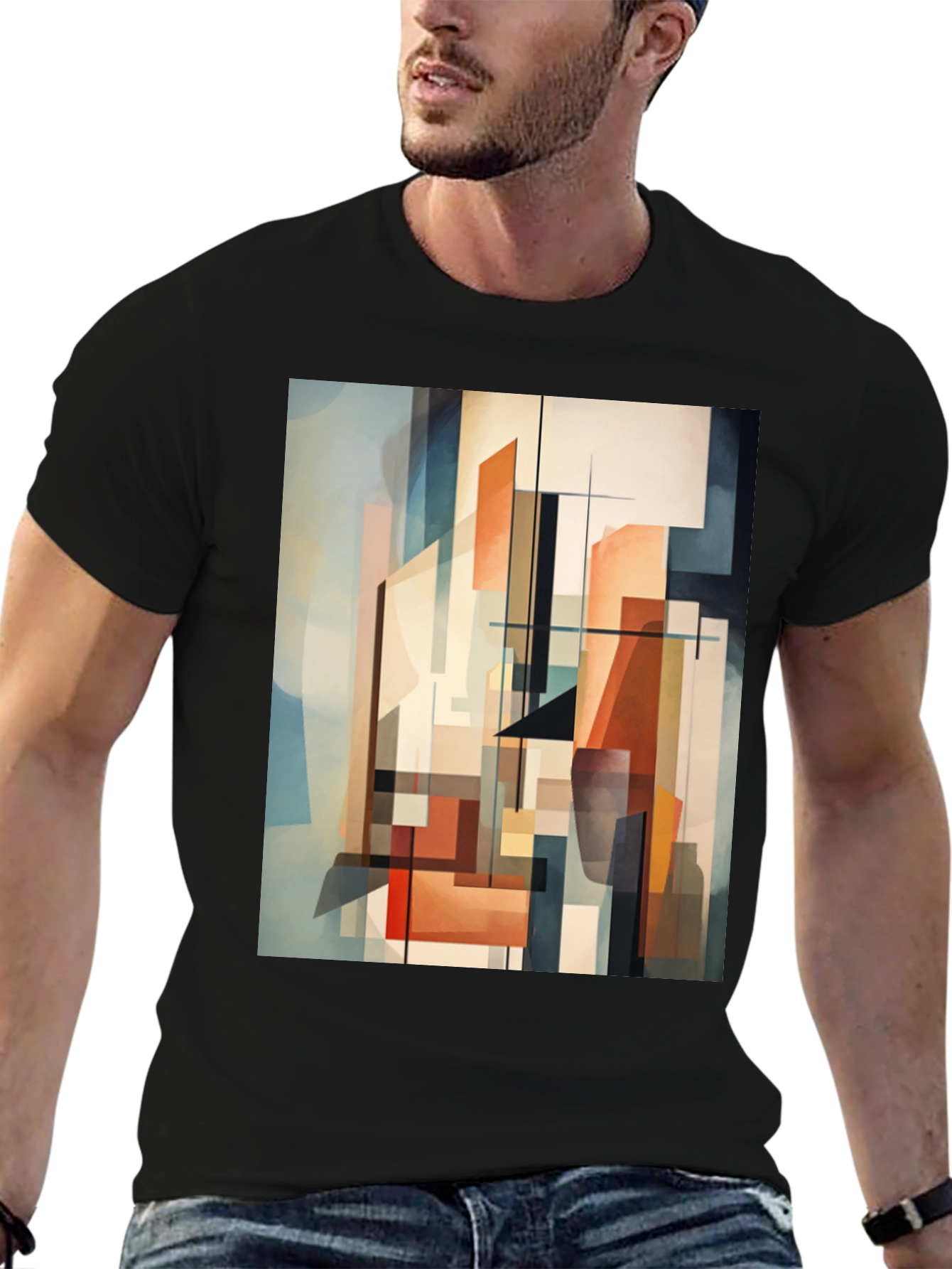 Abstract Art Graphic Tee - Modern Style