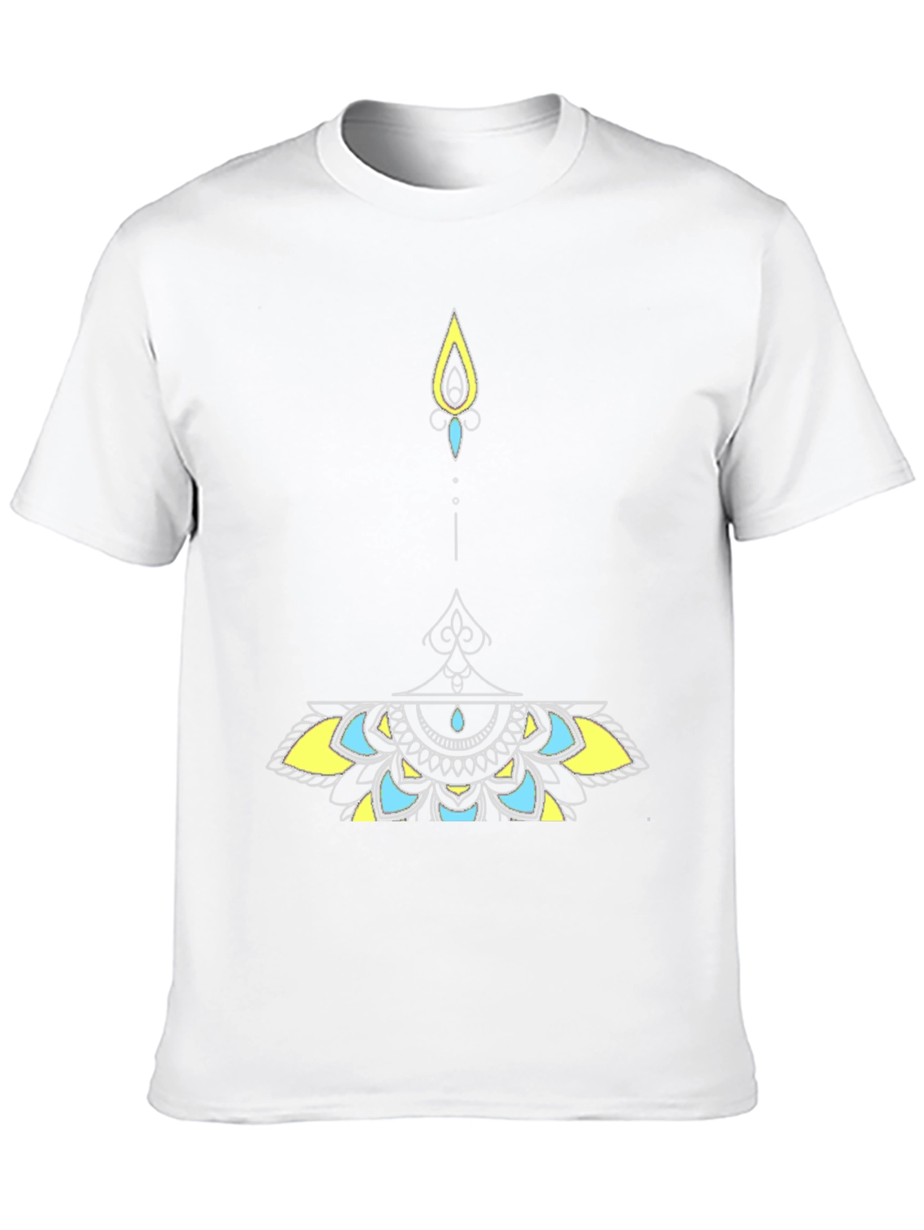 Mens Black Tee with Artistic Graphic
