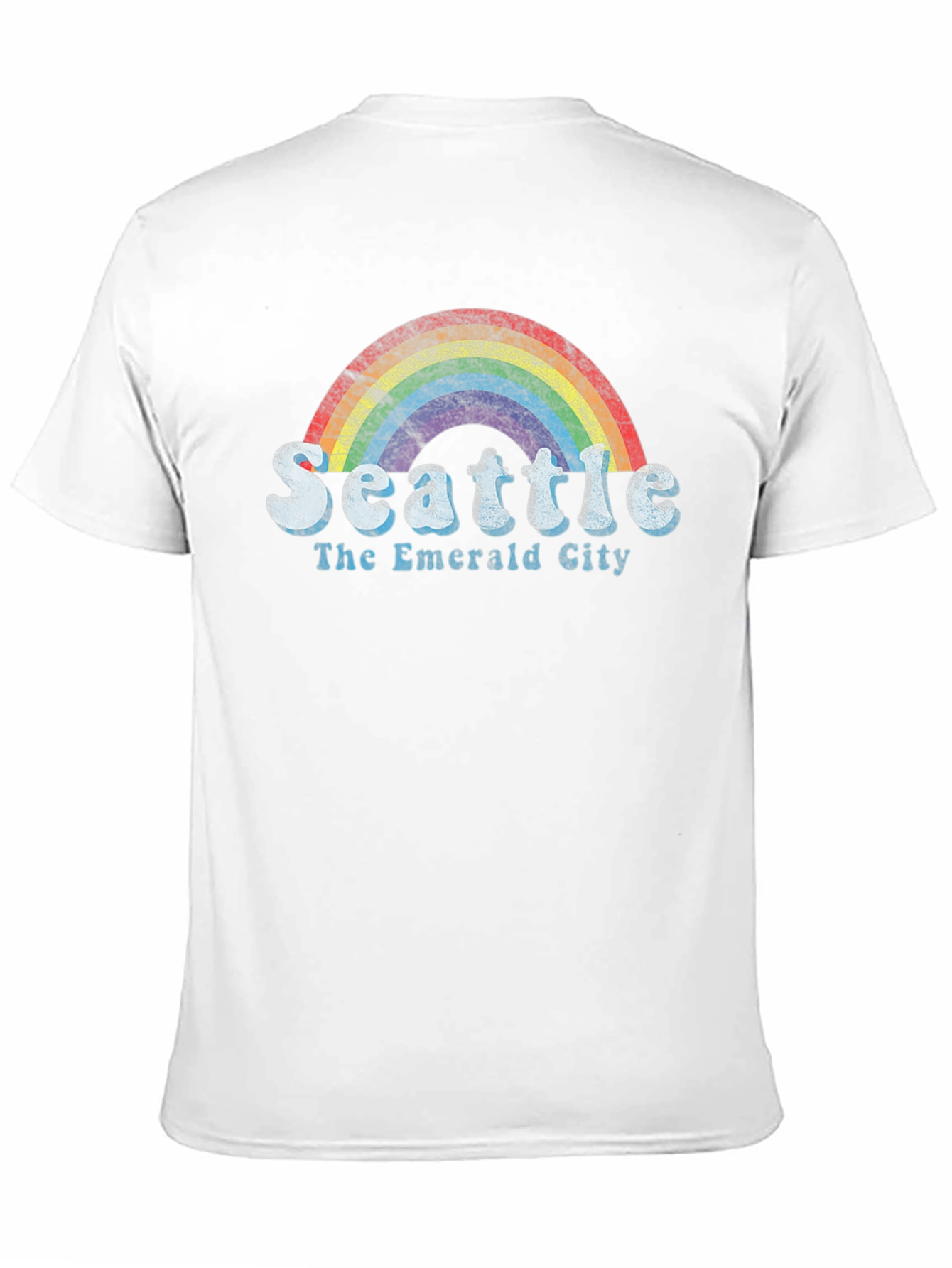 Seattle Rainbow T-Shirt - The Emerald City - Black