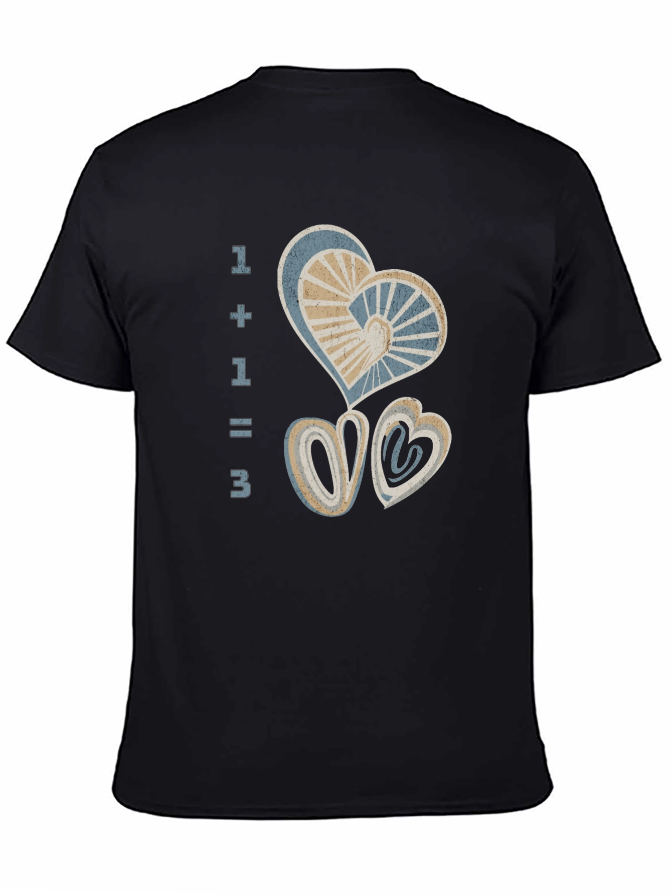 1+1=3 Heart Graphic Tee - Love Family T-Shirt