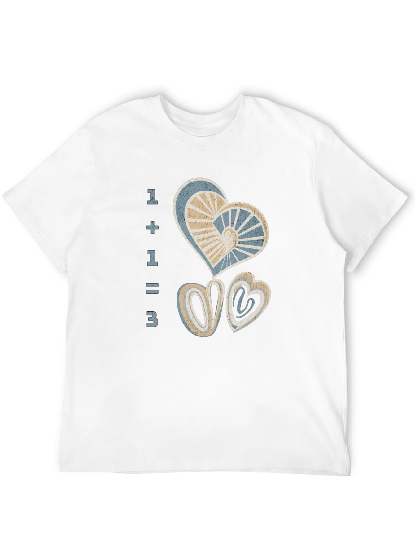 1+1=3 Heart Graphic Tee - Love Family T-Shirt