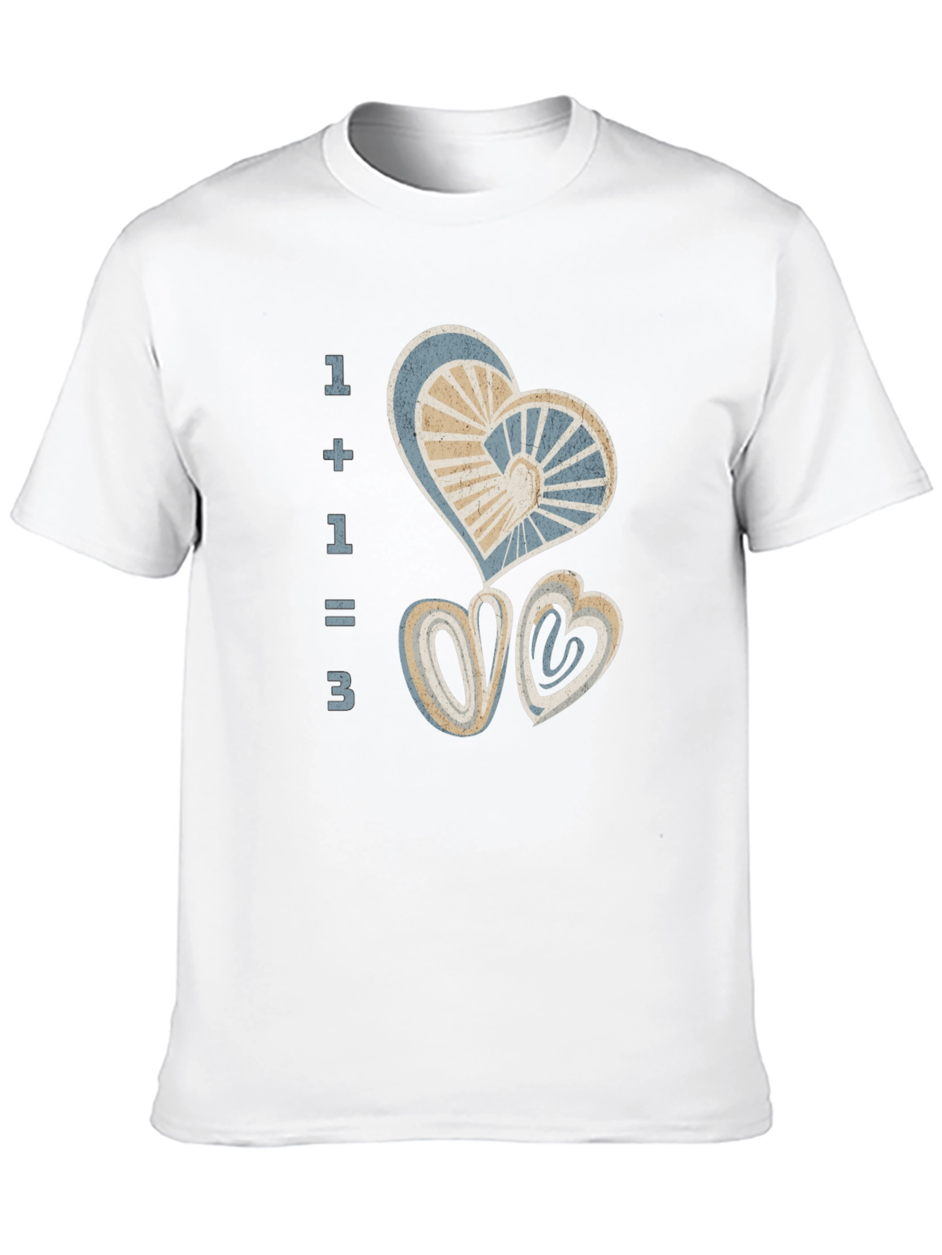 1+1=3 Heart Graphic Tee - Love Family T-Shirt