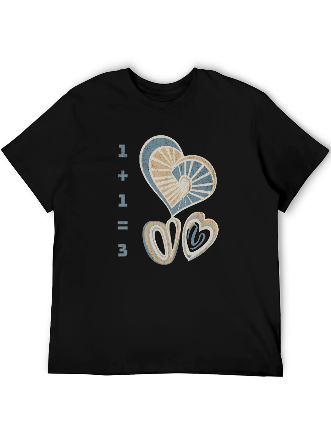 1+1=3 Heart Graphic Tee - Love Family T-Shirt