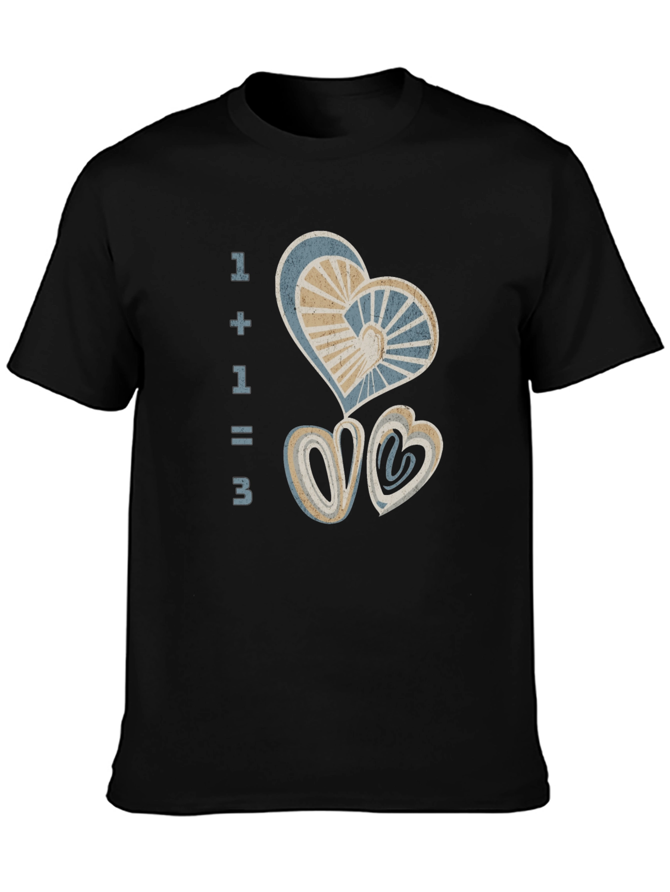 1+1=3 Heart Graphic Tee - Love Family T-Shirt