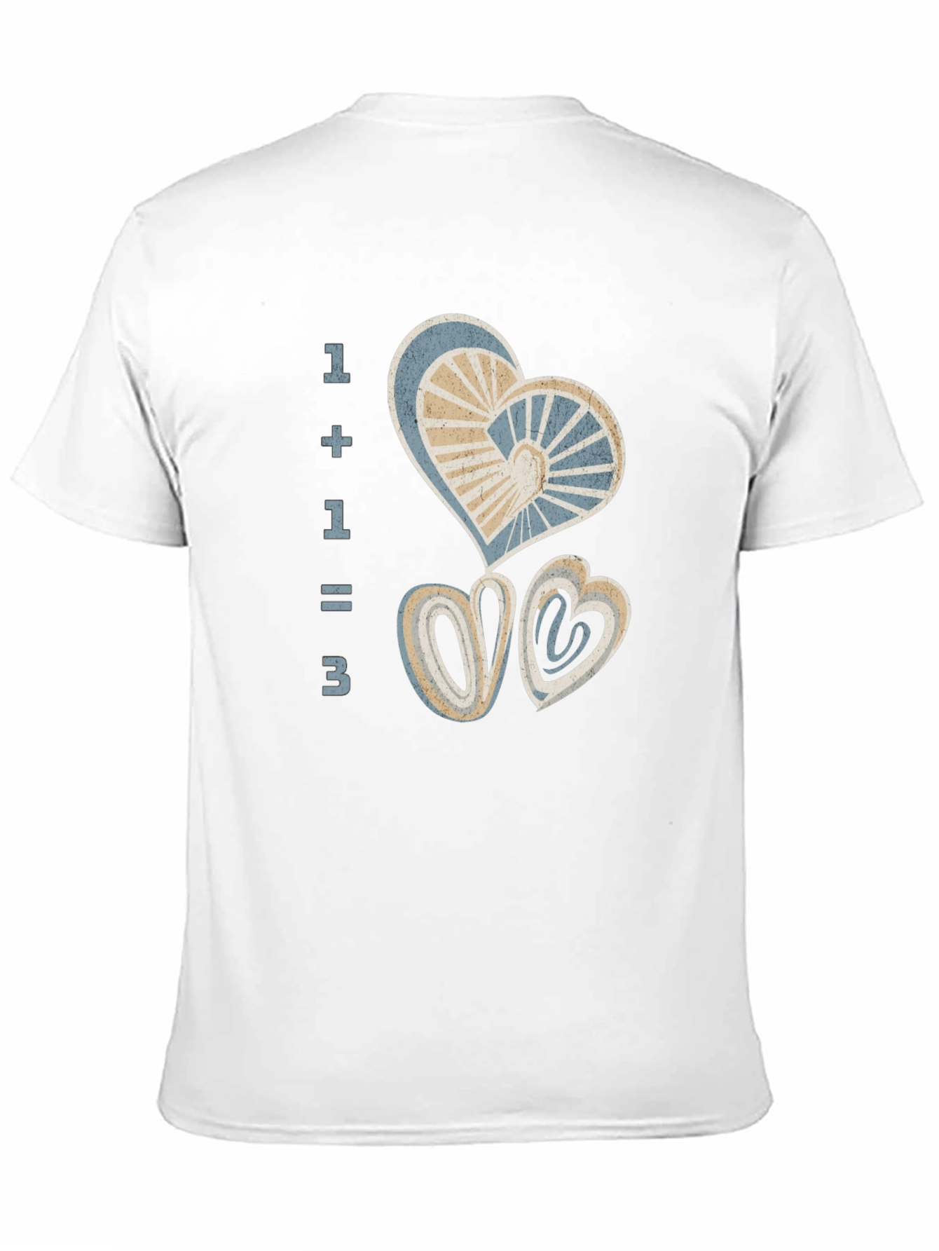 1+1=3 Heart Graphic Tee - Love Family T-Shirt