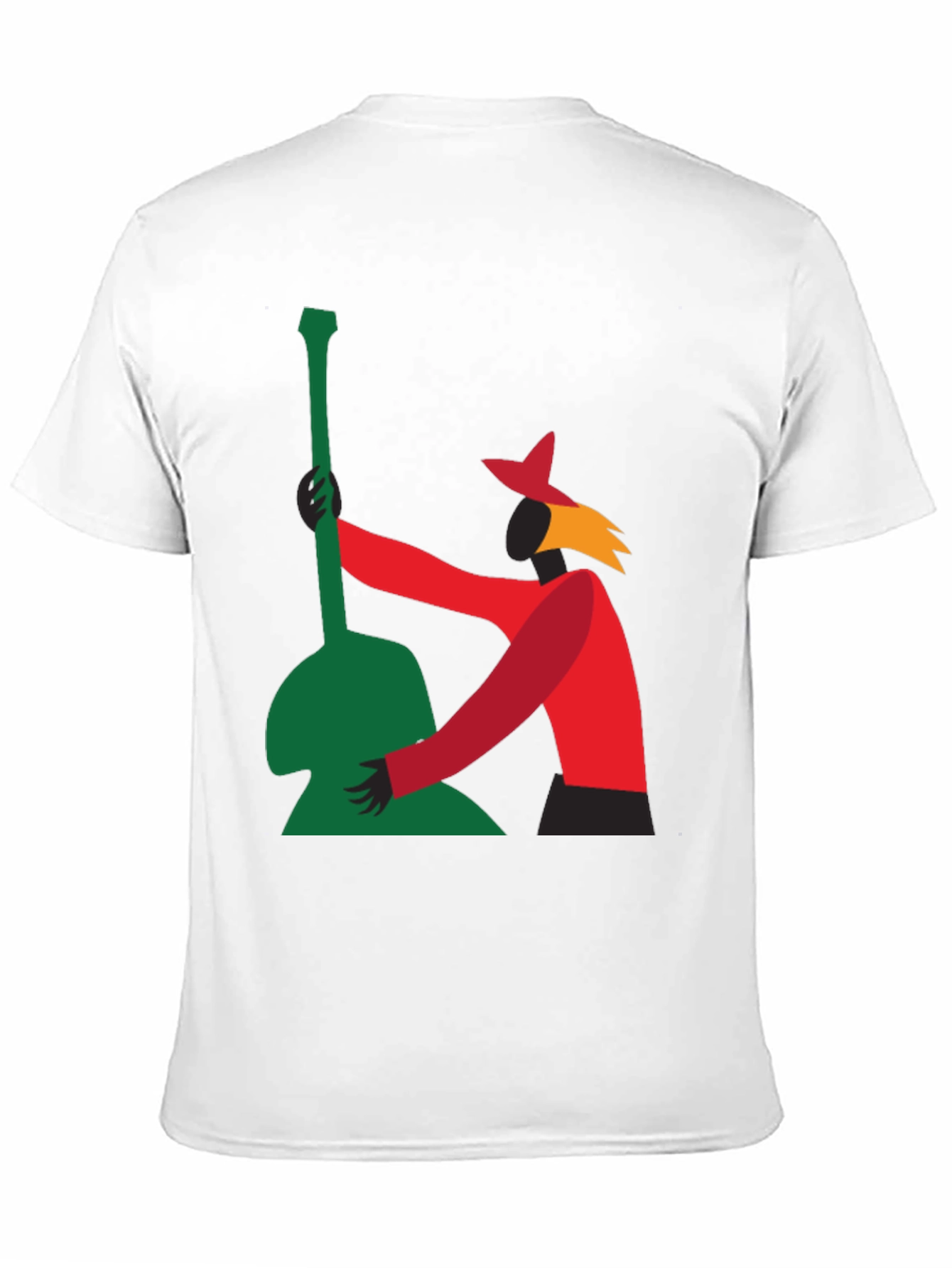 Abstract Guitarist Graphic Tee - Black T-Shirt