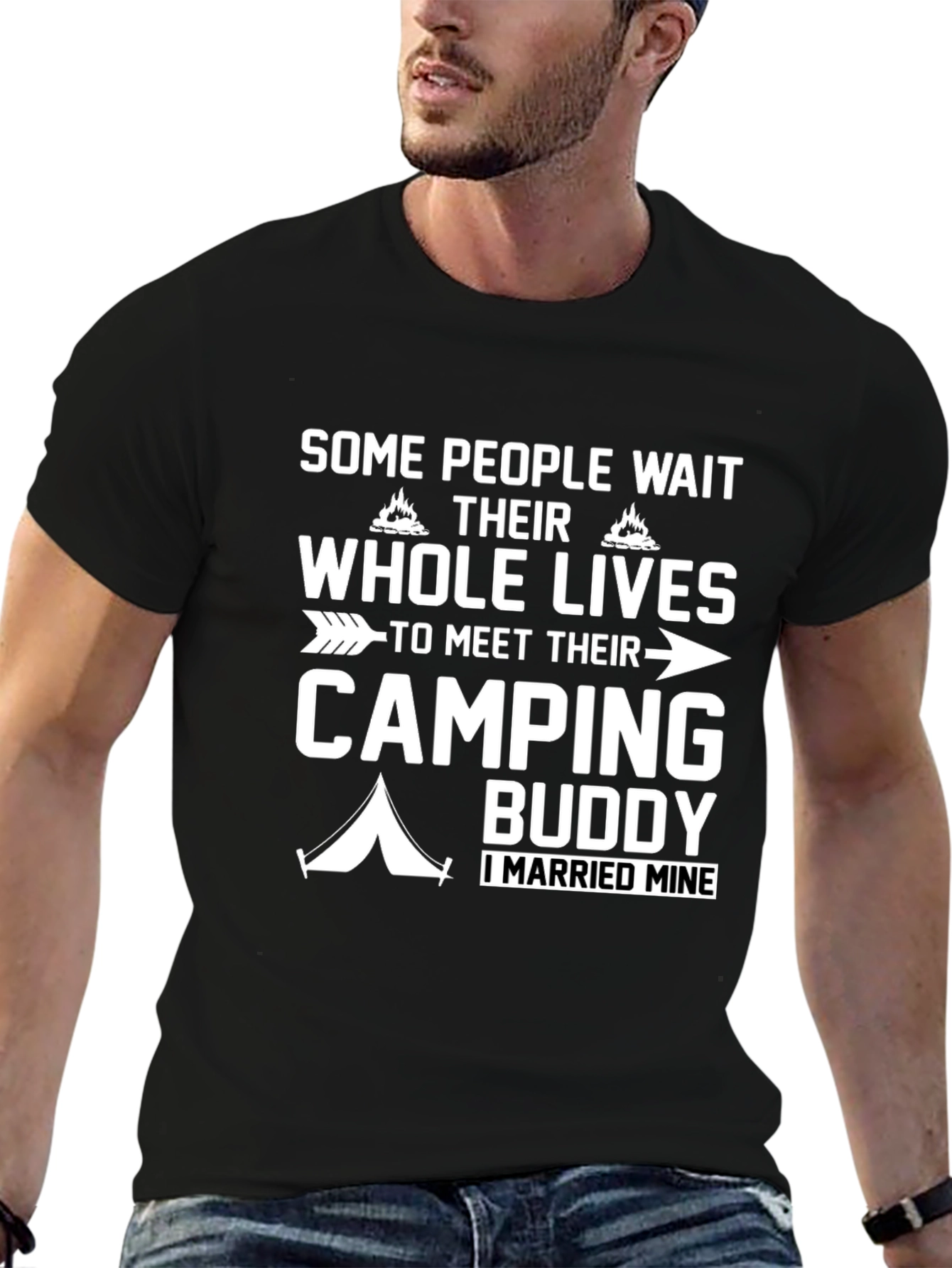Camping Buddy T-Shirt - Married My Camping Partner!