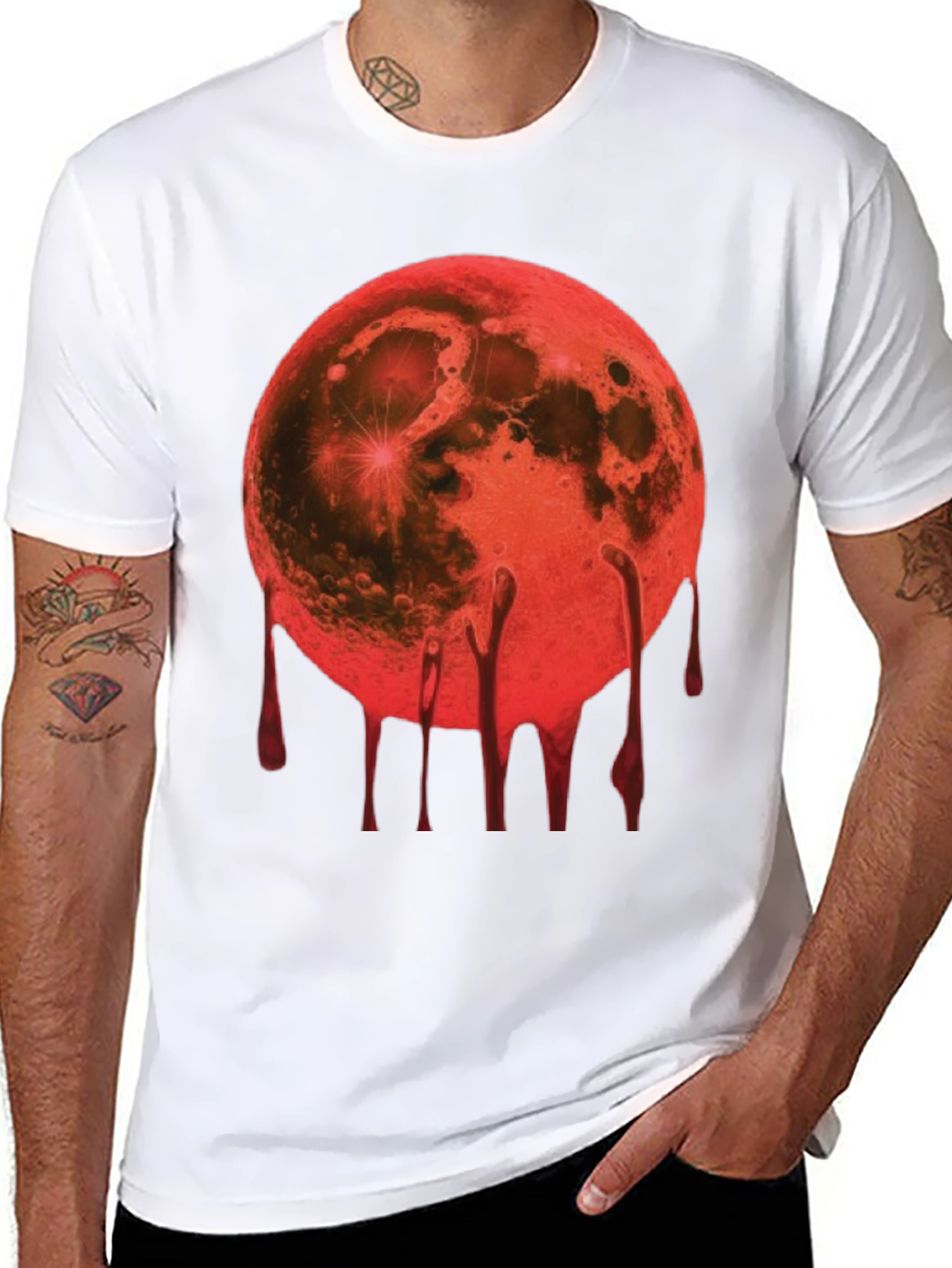 Blood Moon Graphic Tee - Mens Black T-Shirt