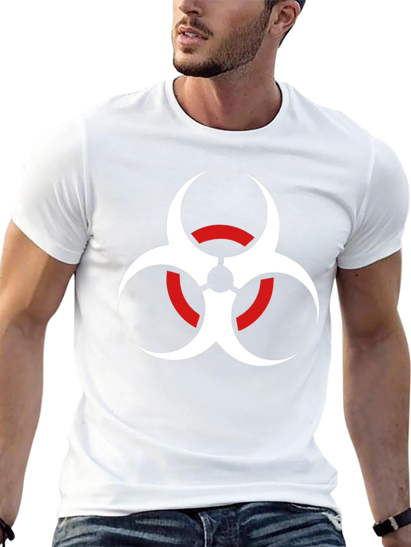 Biohazard Symbol Graphic T-Shirt